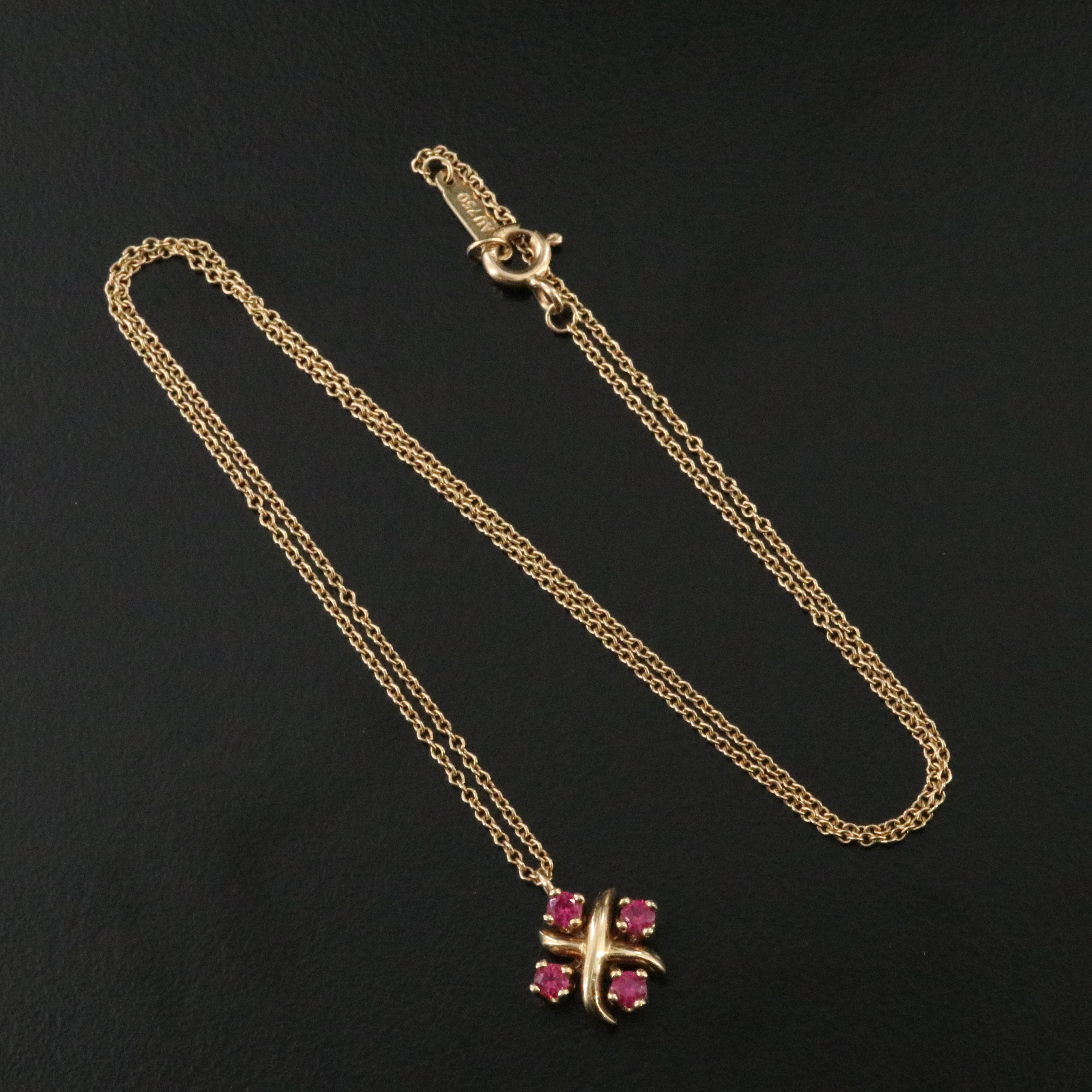 Tiffany & Co. Sixteen Stone by Tiffany 18K Pink Sapphire Necklace