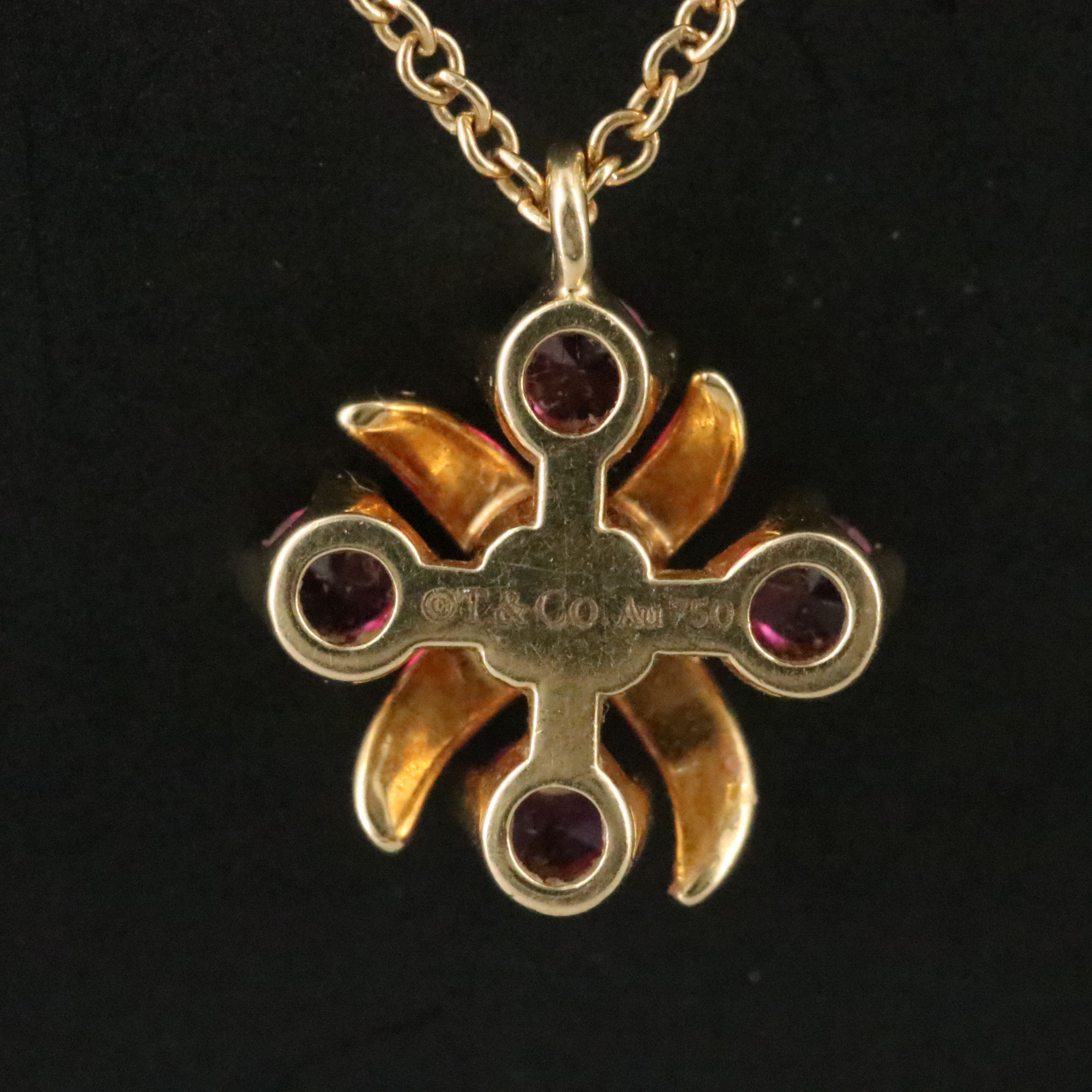 Tiffany & Co. Sixteen Stone by Tiffany 18K Pink Sapphire Necklace