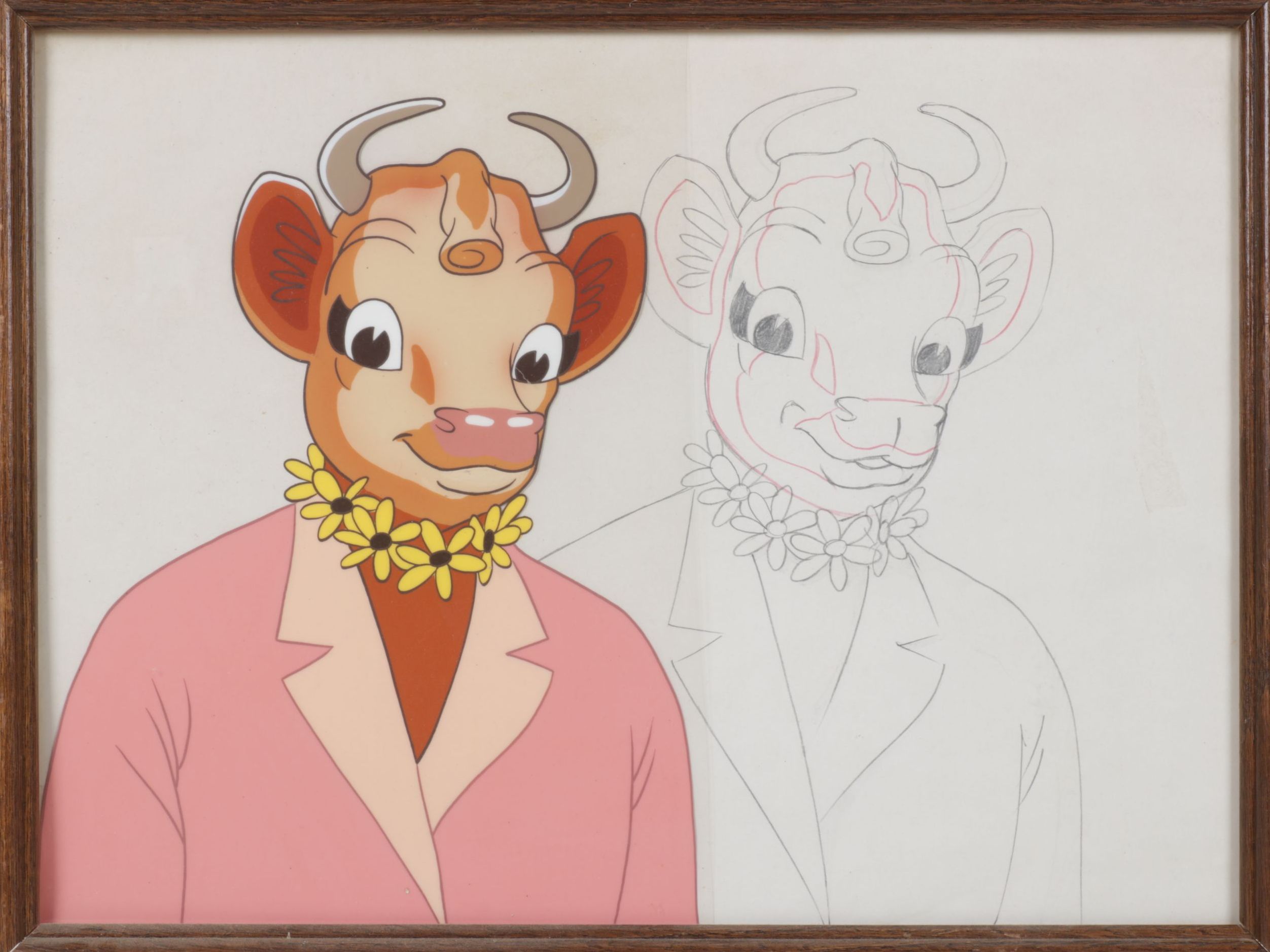 Production Cell and Drawing for Borden Dairy's Elsie the Cow Advertisement