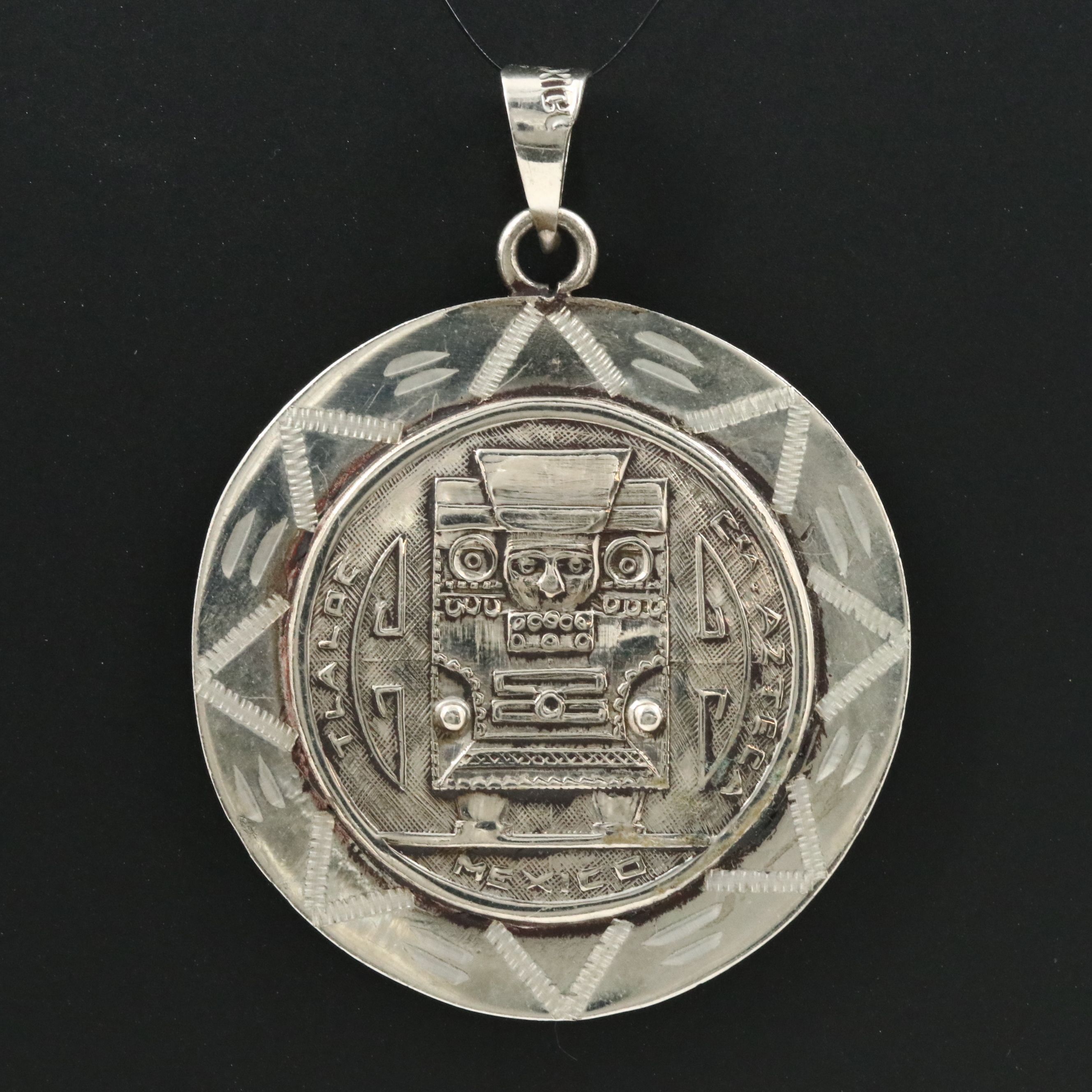 Mexican Reversible Aztec Calendar Pendant