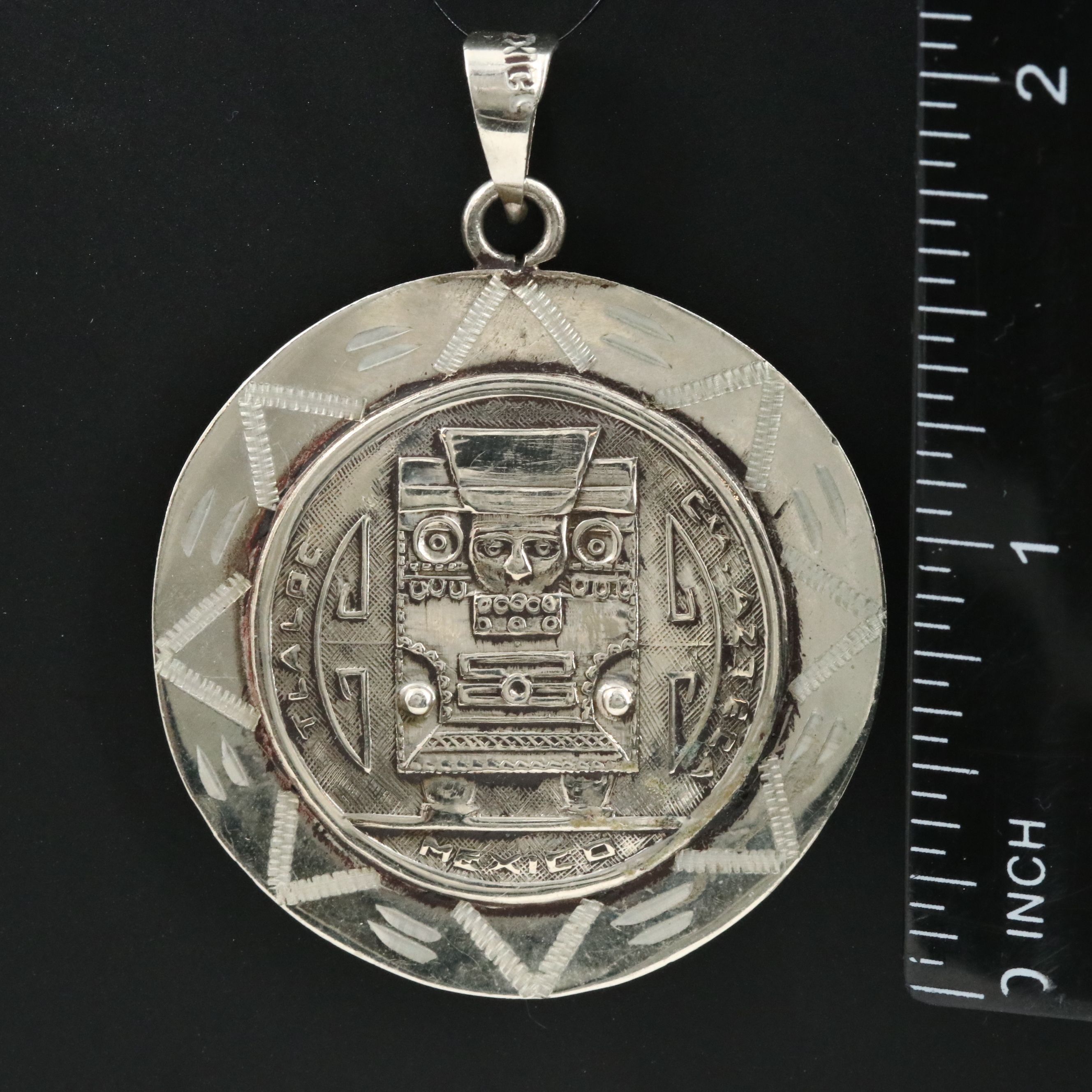 Mexican Reversible Aztec Calendar Pendant