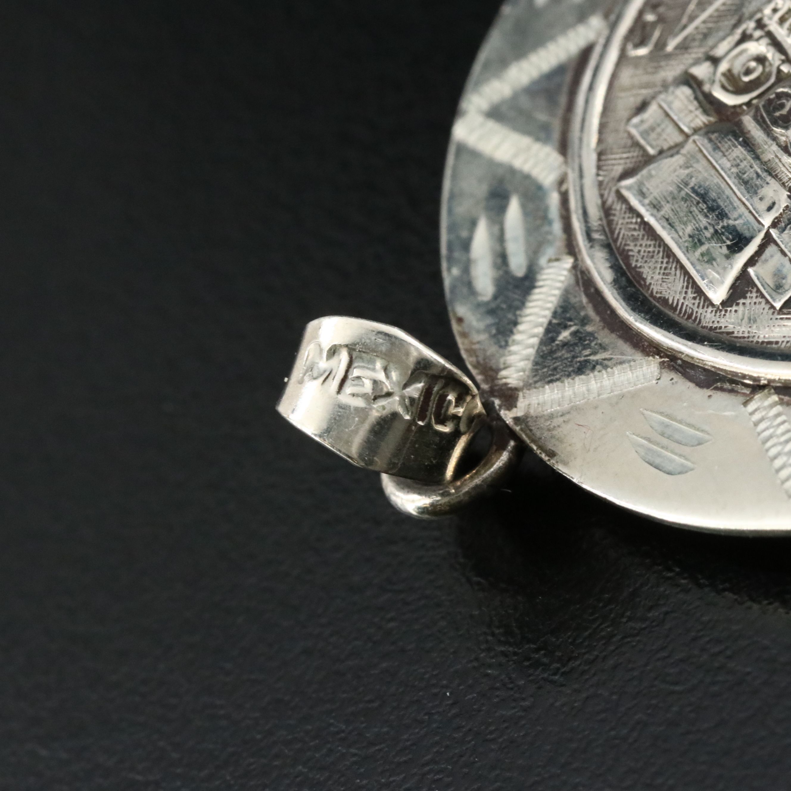 Mexican Reversible Aztec Calendar Pendant