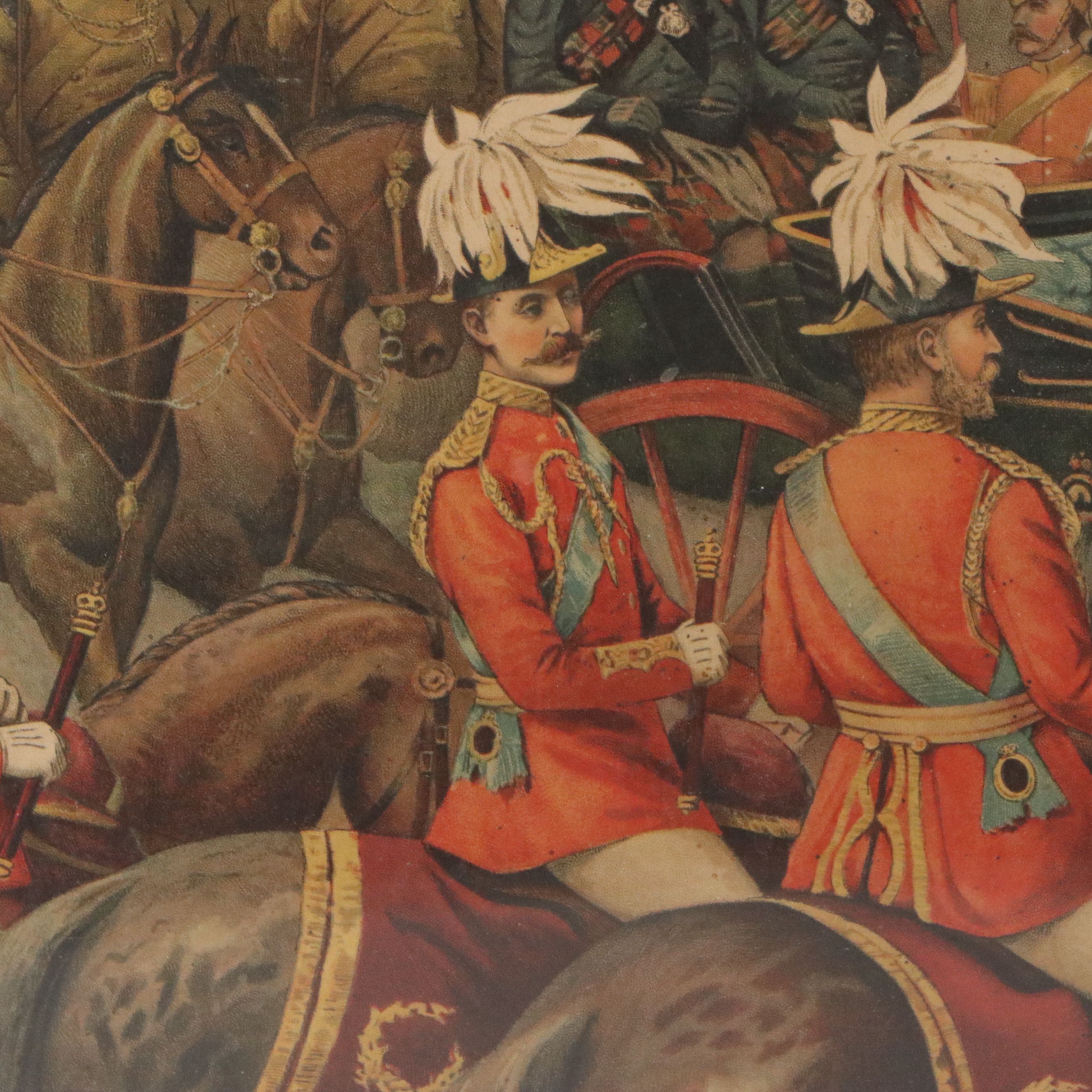 English School Chromolithograph "The Queen at St. Paul's," 1897