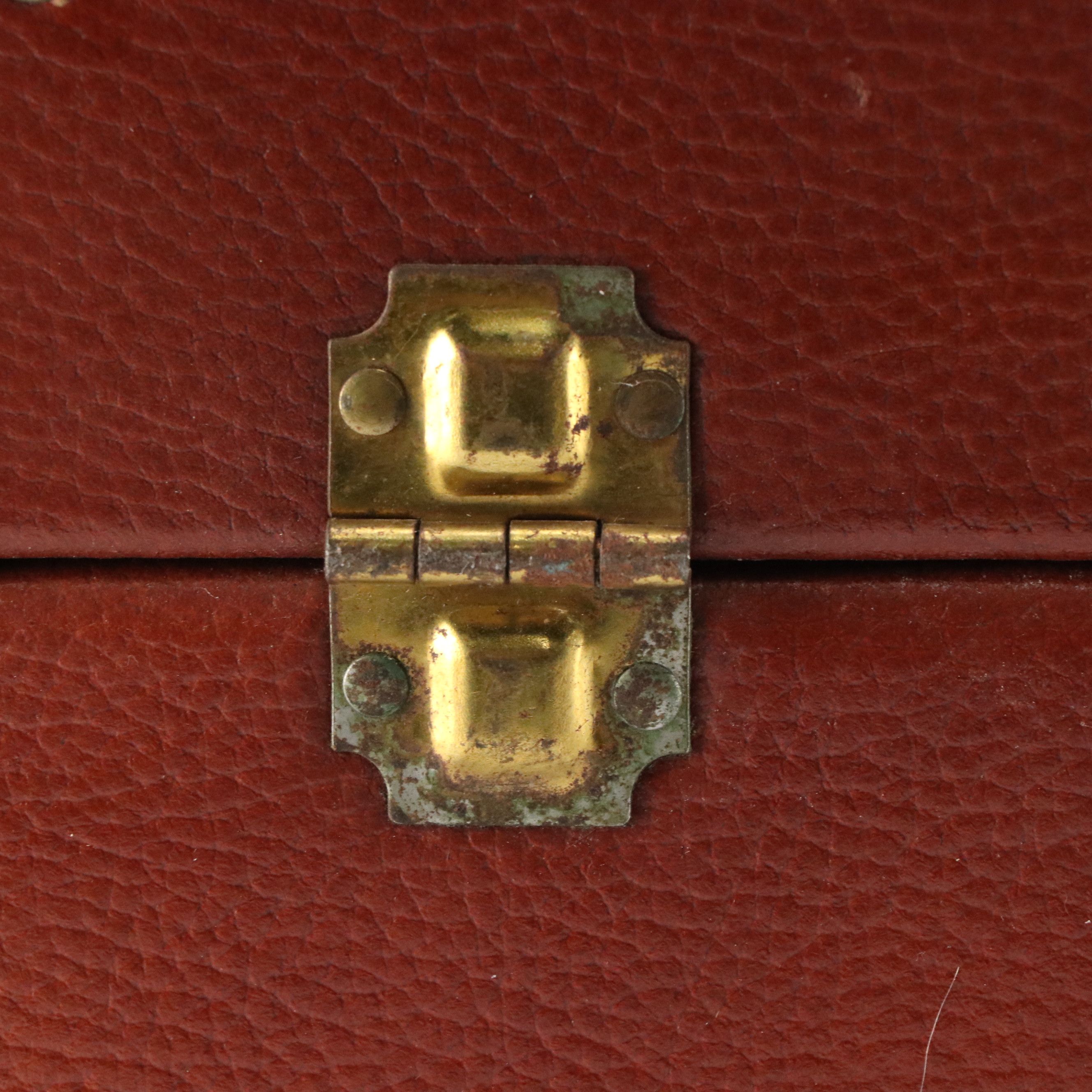 Vintage Cape-Way Top Handle Suitcase in Brown Leather