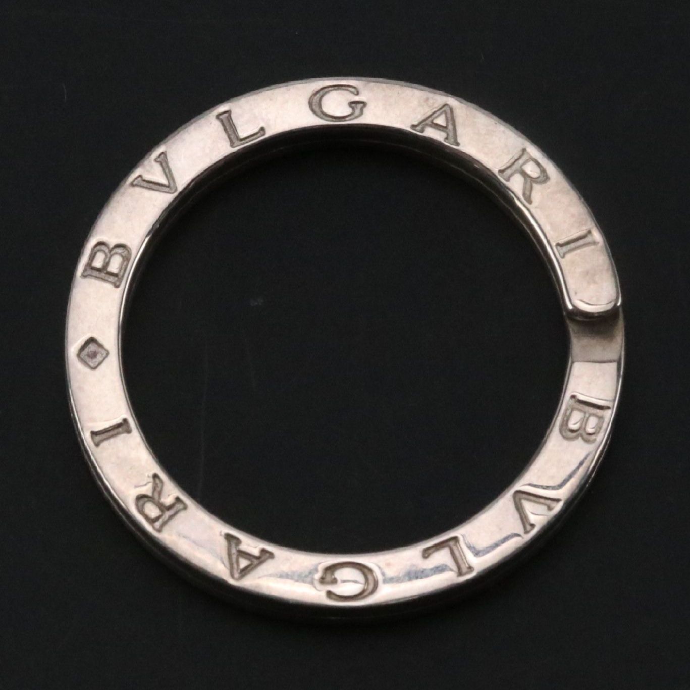 BVLGARI Sterling Silver Logo Keyring
