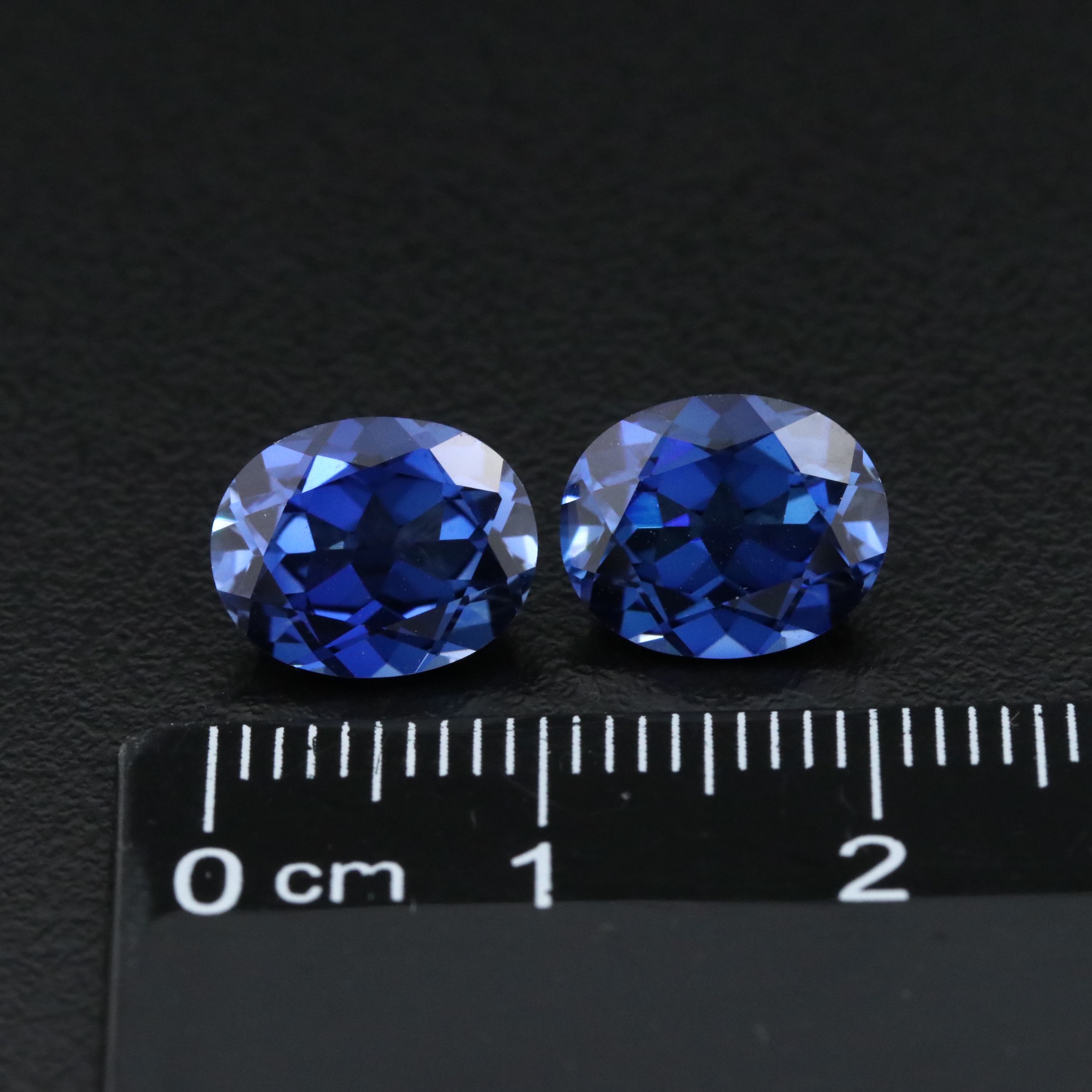 Loose 7.03 CTW Lab Grown Sapphire Pair