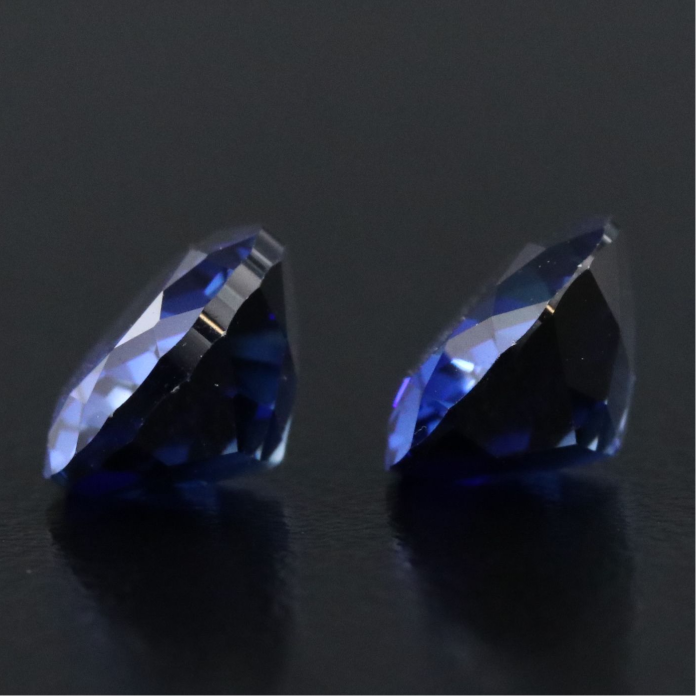 Loose 7.03 CTW Lab Grown Sapphire Pair