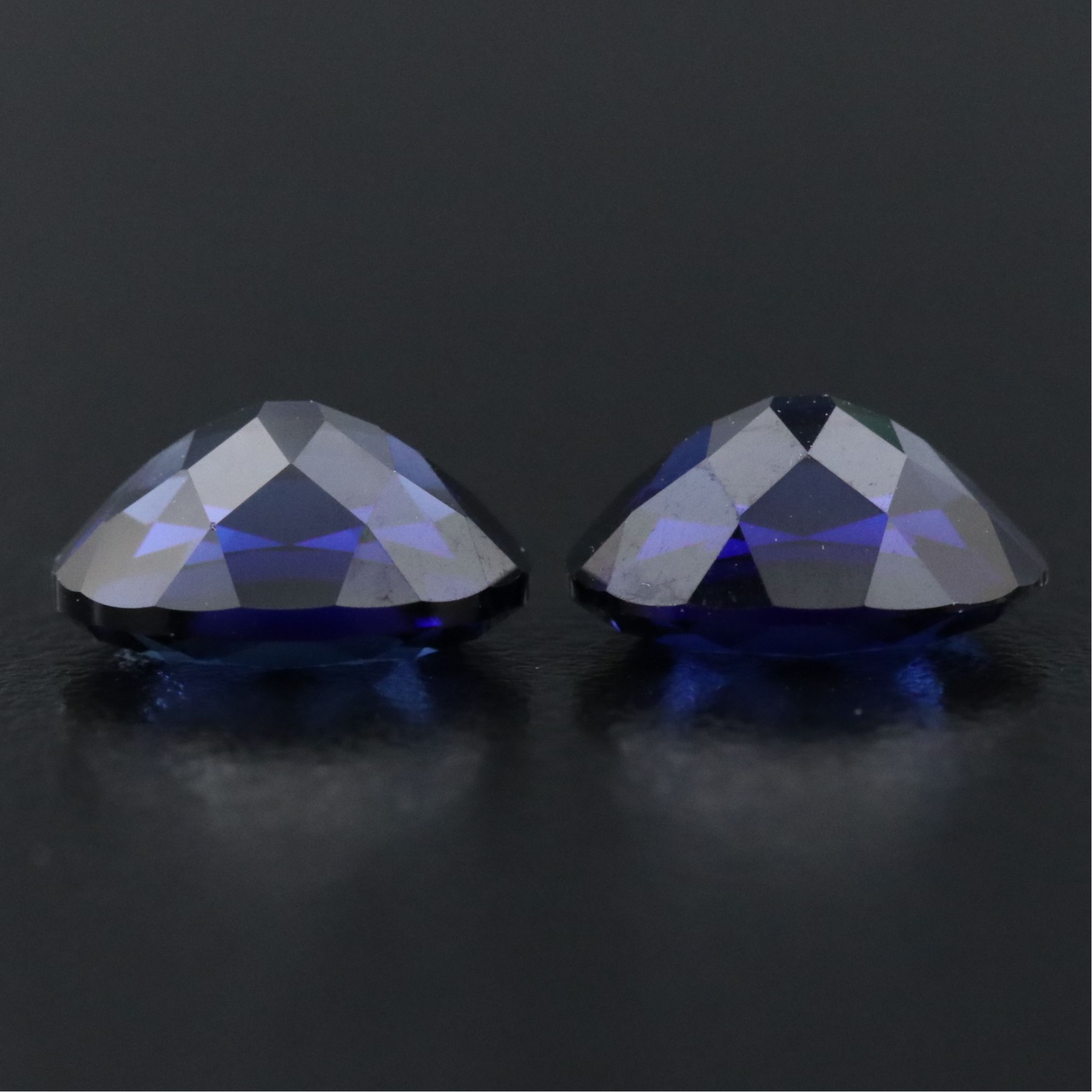 Loose 7.03 CTW Lab Grown Sapphire Pair