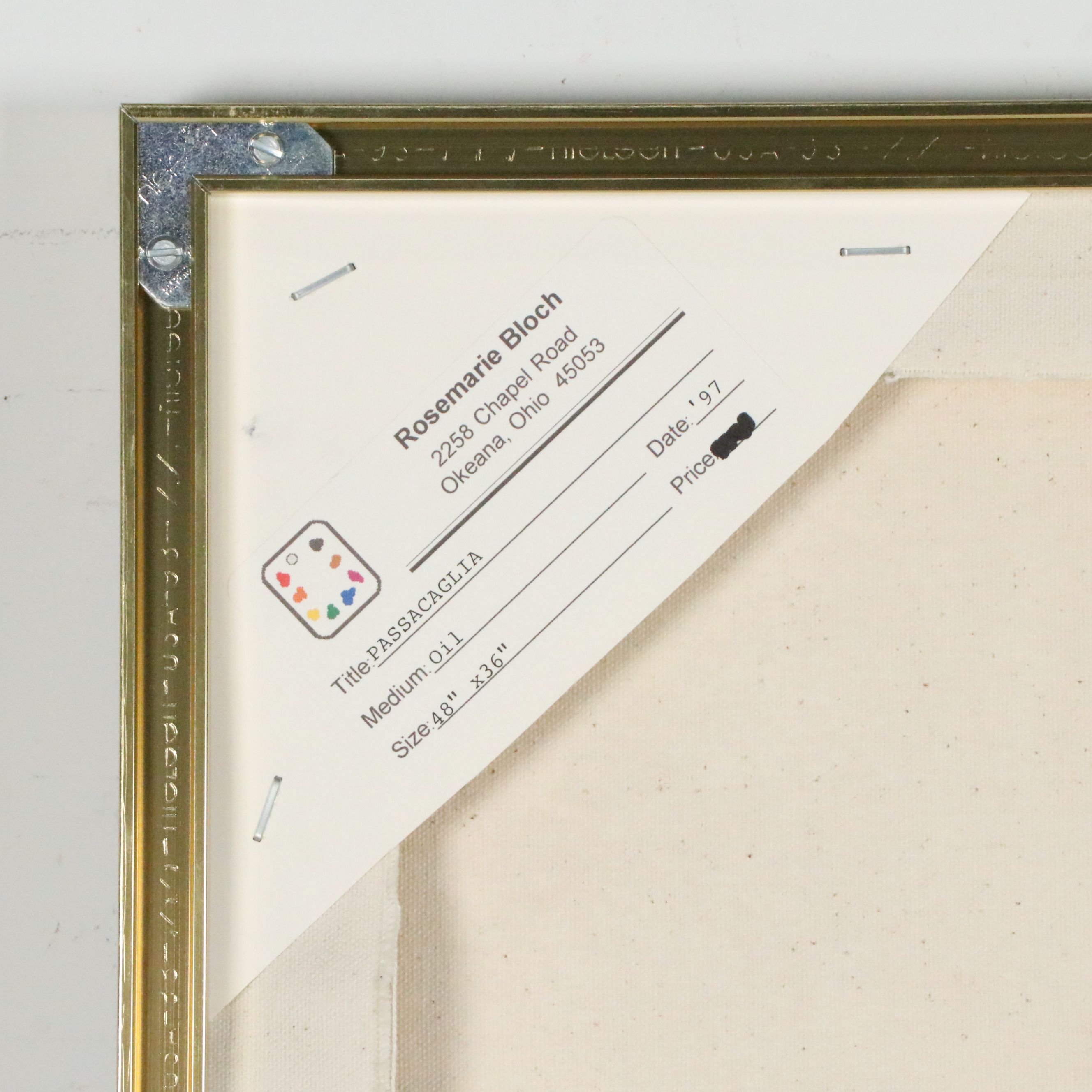 Rosemarie Bloch Acrylic Painting "Passacaglia," 1997