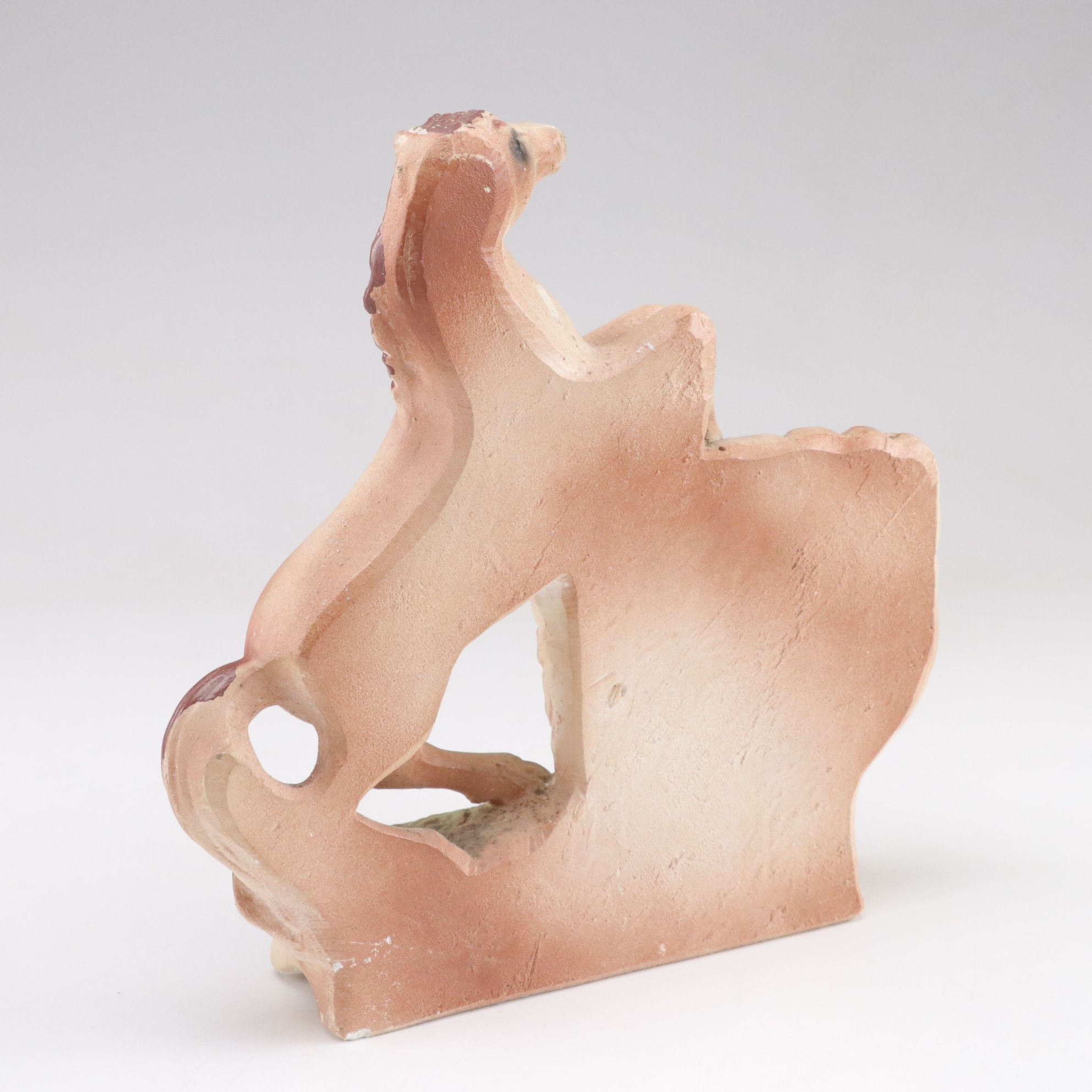 Rolling Rock Beer Chalkware Bar Back Statue, Mid-20th Century