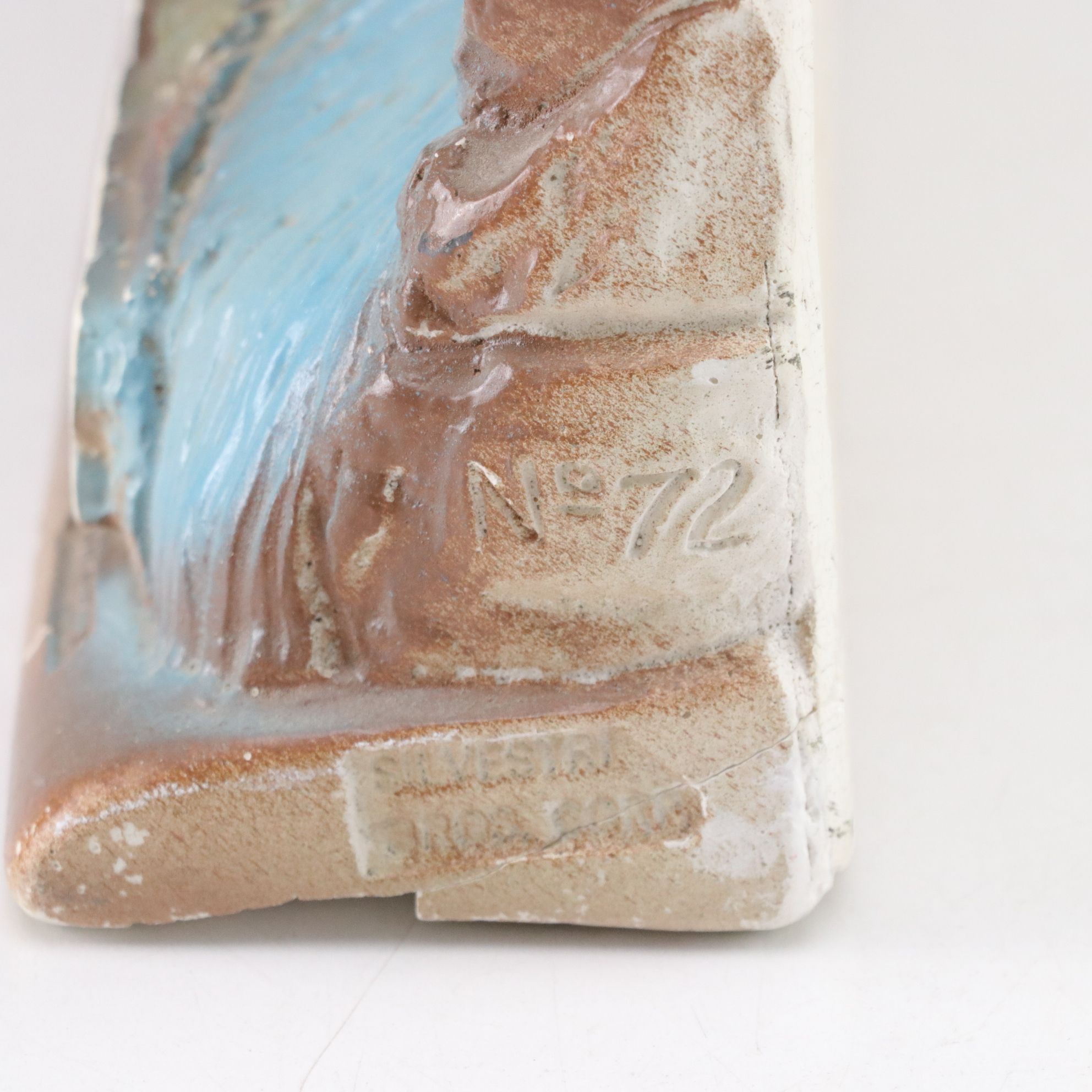 Rolling Rock Beer Chalkware Bar Back Statue, Mid-20th Century