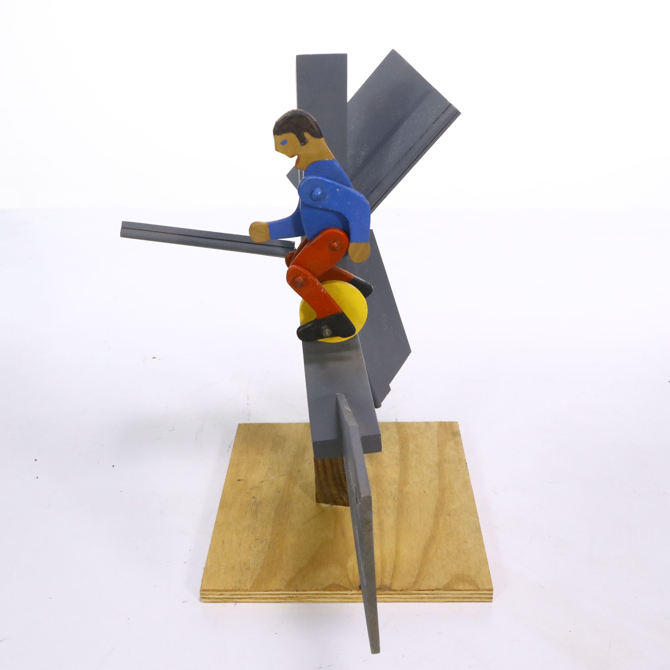 Folk Art Style Polychrome Decorated Whirligig