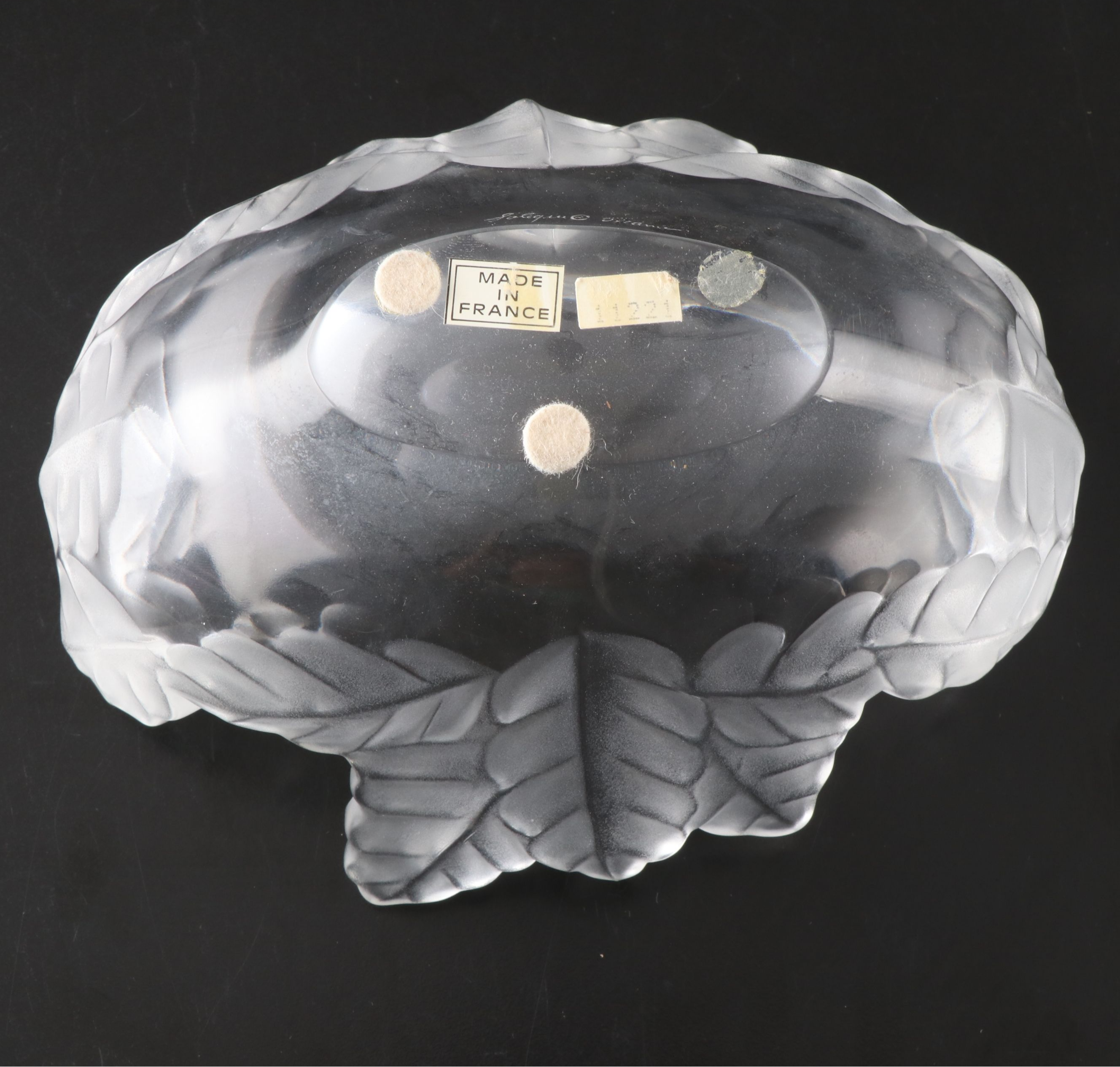 Lalique "Compiegne" Frosted and Clear Crystal Bowl