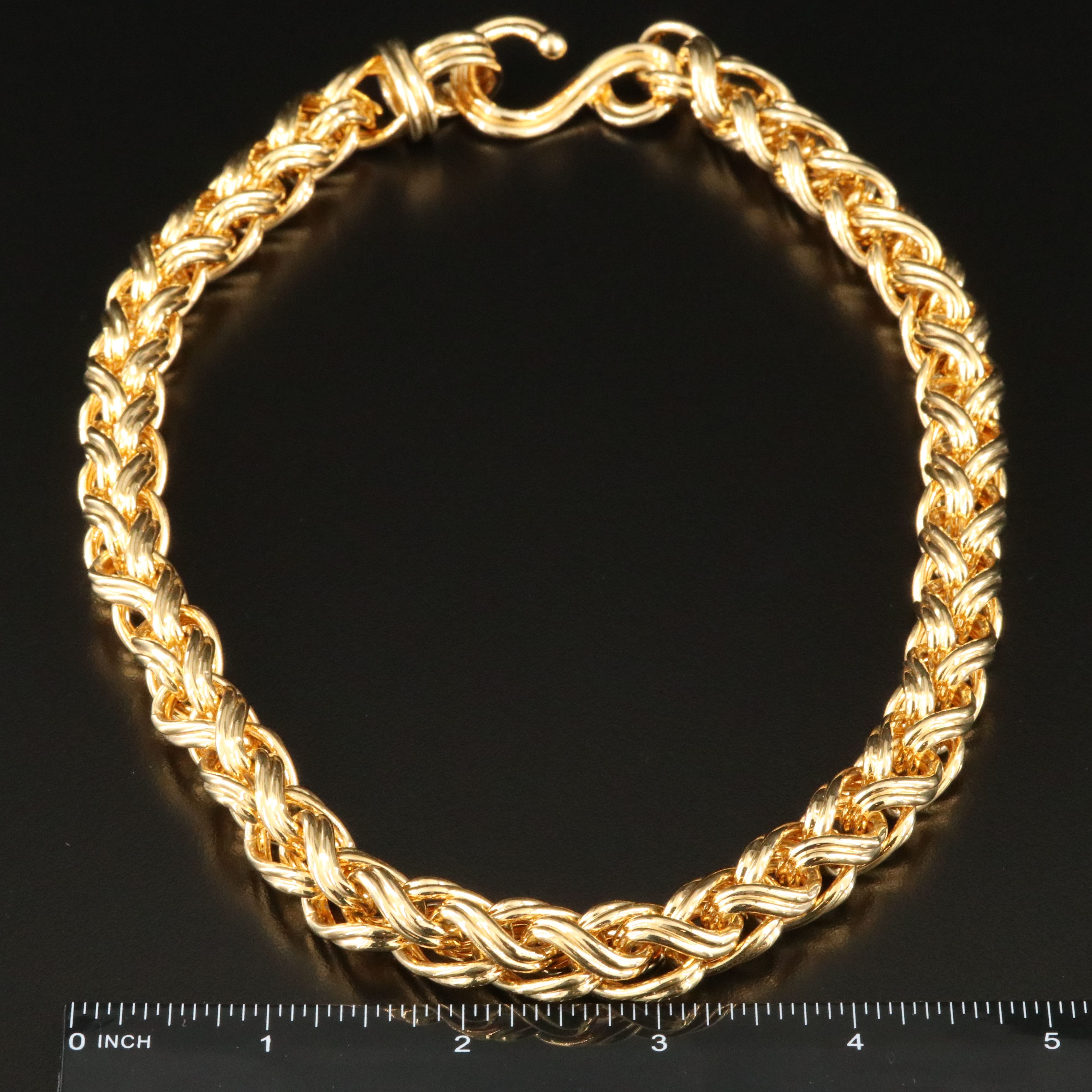 Joan Rivers Wheat Chain Necklace and Bracelet Set