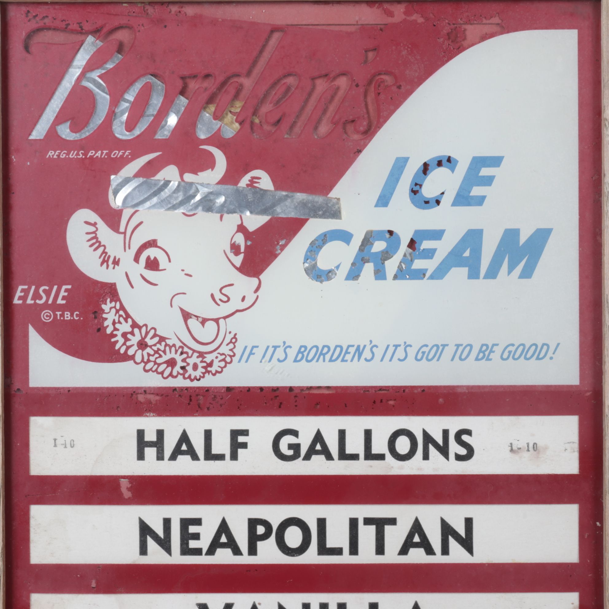Borden's Dairy Ice Cream and Frozen Treat Display Posters