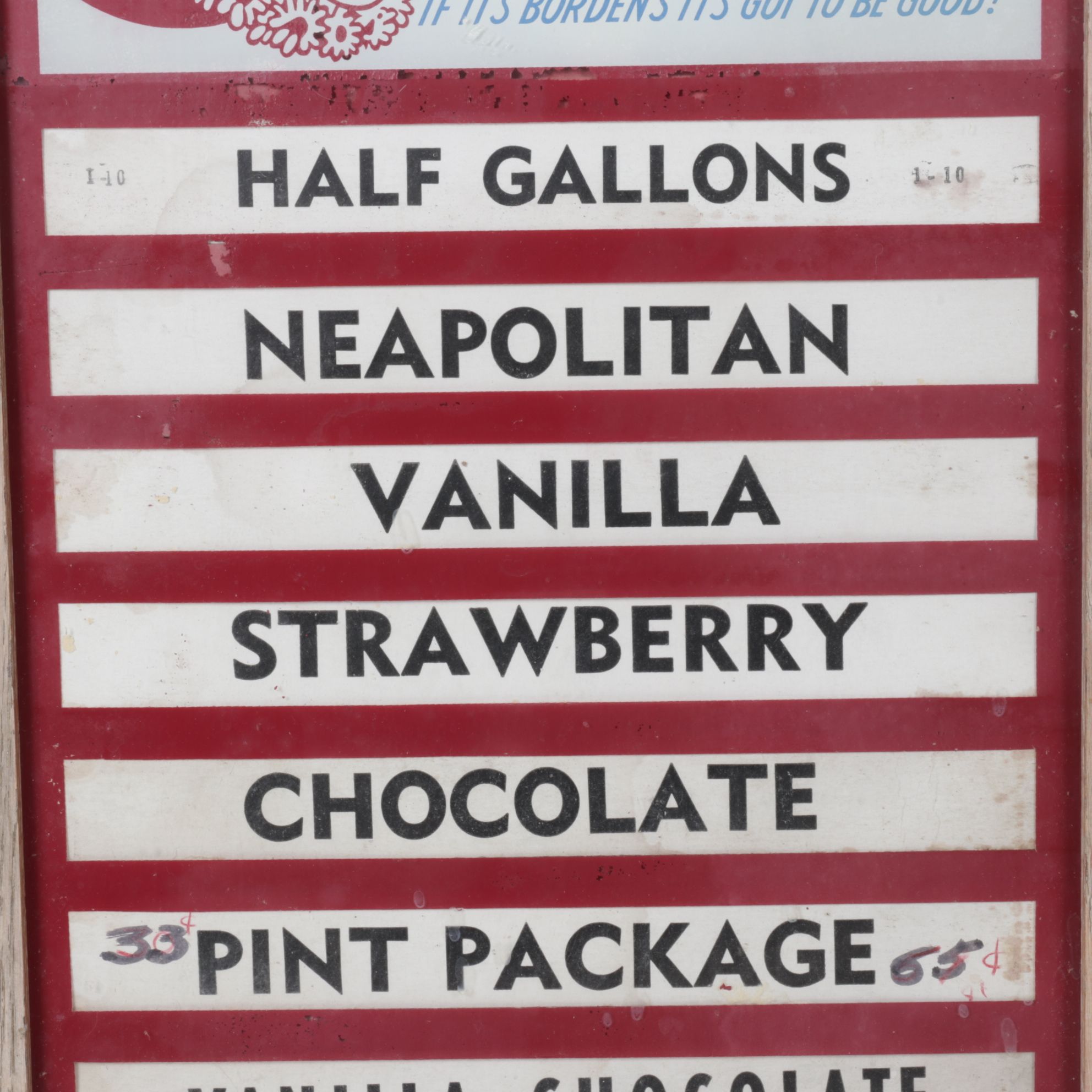 Borden's Dairy Ice Cream and Frozen Treat Display Posters