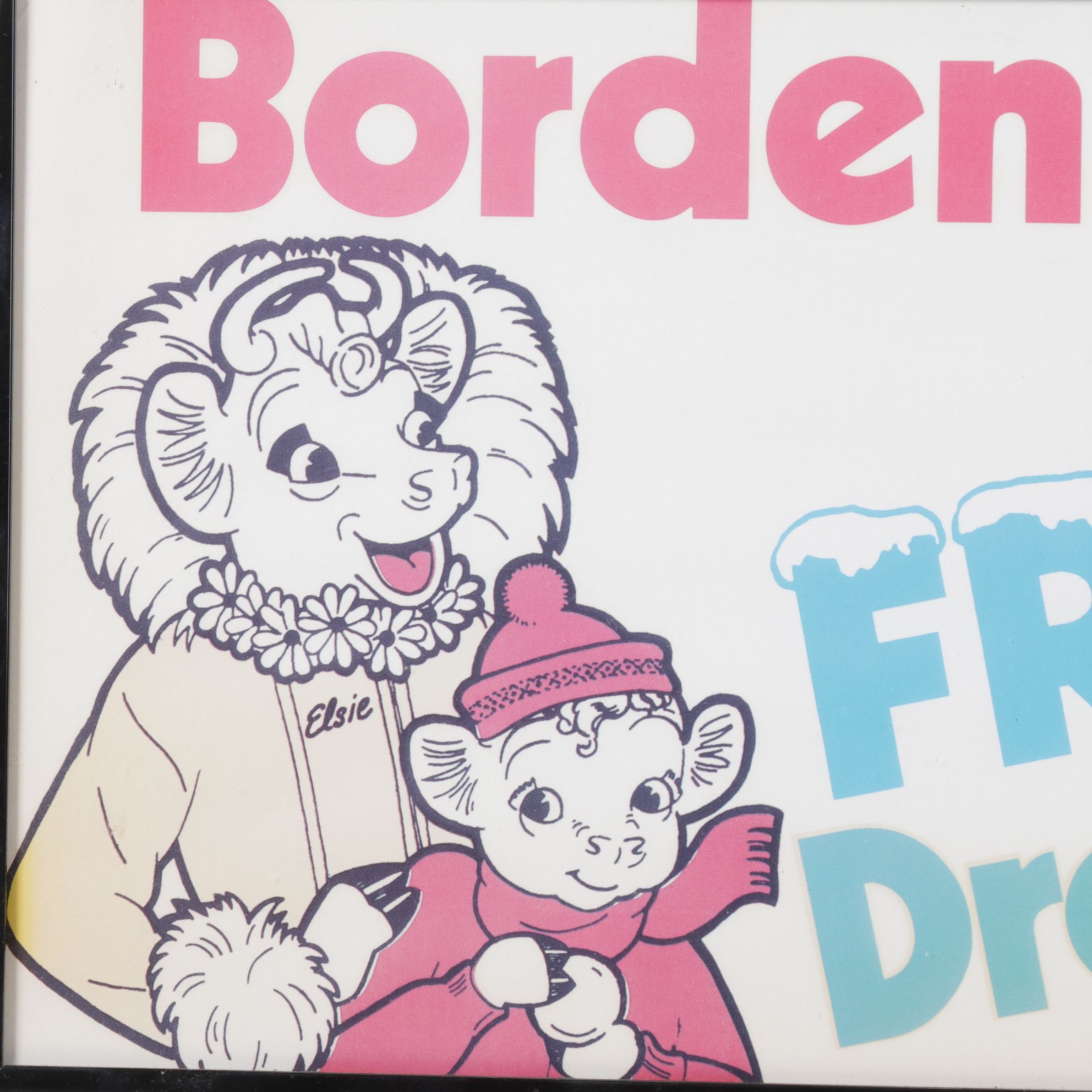 Borden's Dairy Ice Cream and Frozen Treat Display Posters