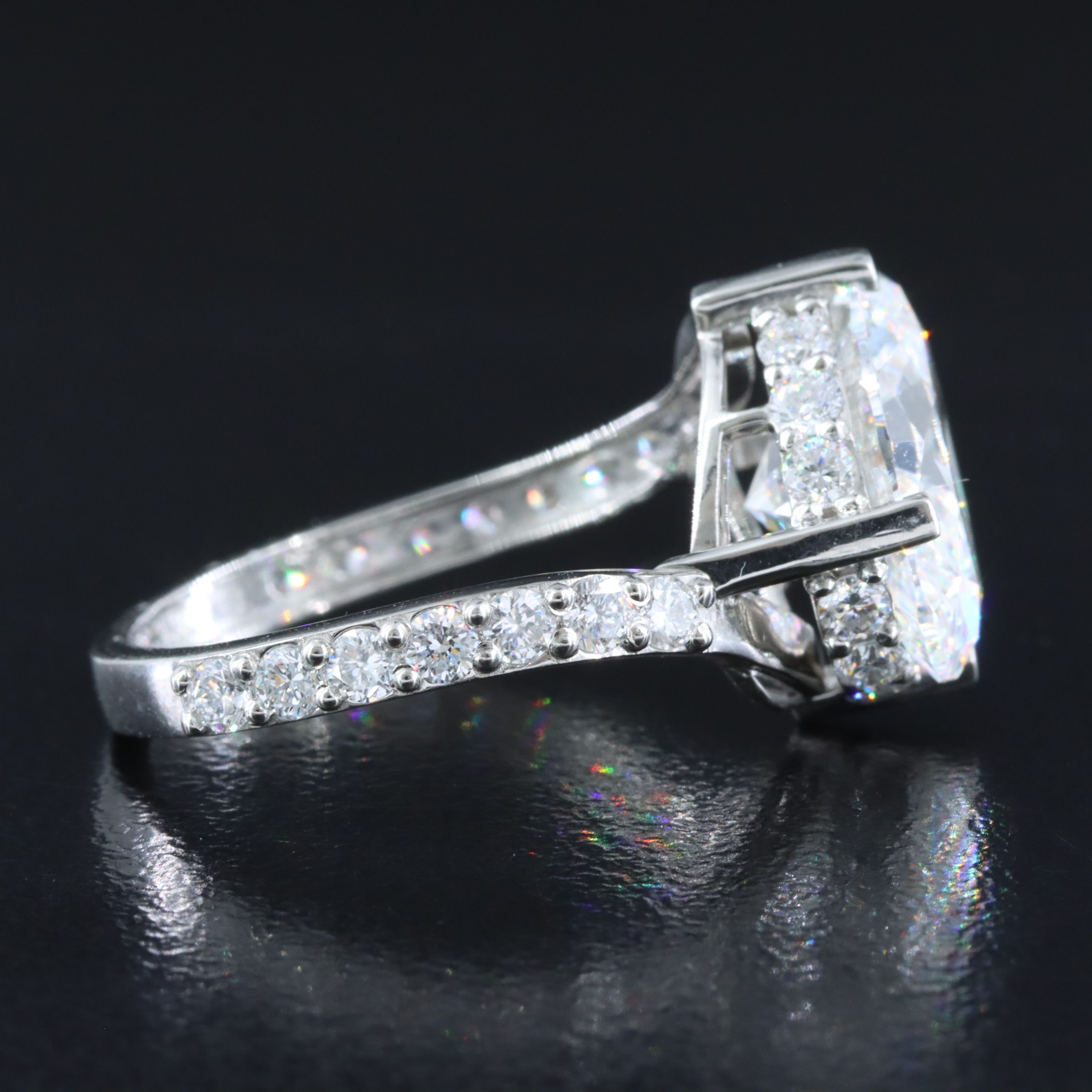Platinum 4.89 CTW Lab Grown Diamond Ring with IGI Report