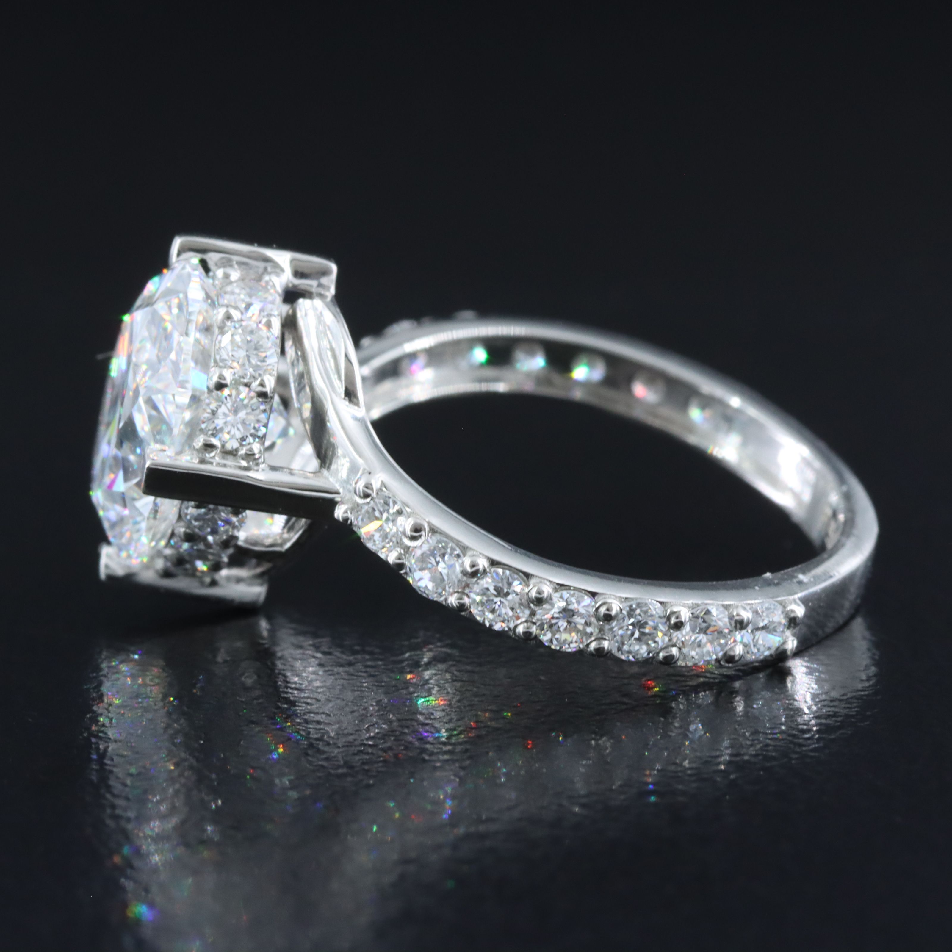 Platinum 4.89 CTW Lab Grown Diamond Ring with IGI Report