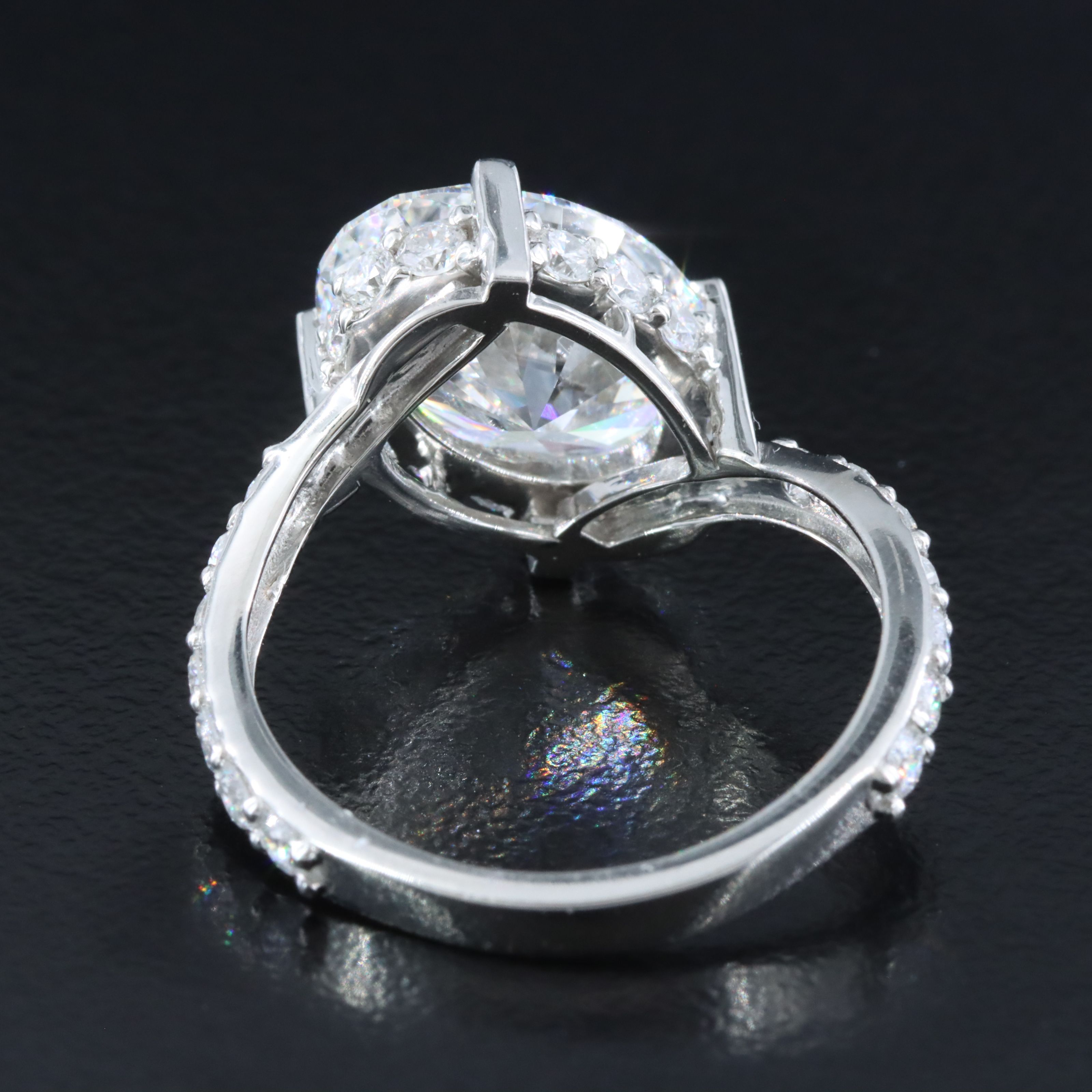Platinum 4.89 CTW Lab Grown Diamond Ring with IGI Report