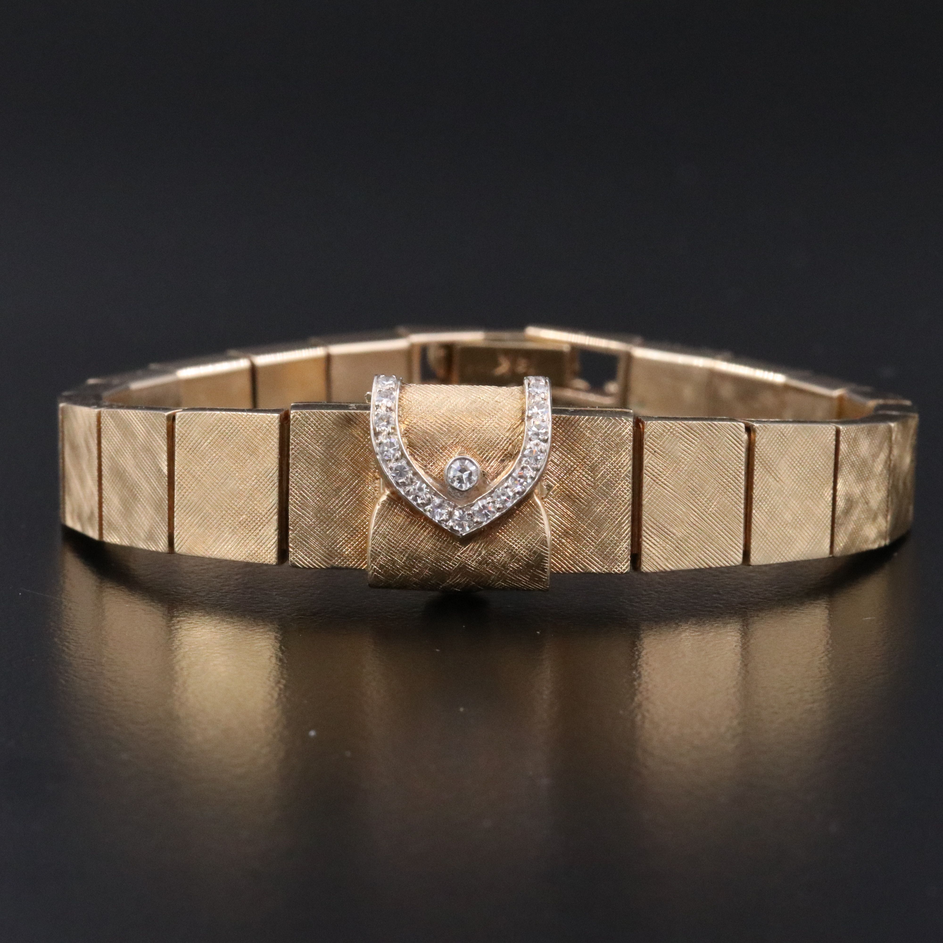 Girard Perregaux 14K Diamond Hidden Dial Mechanical Watch