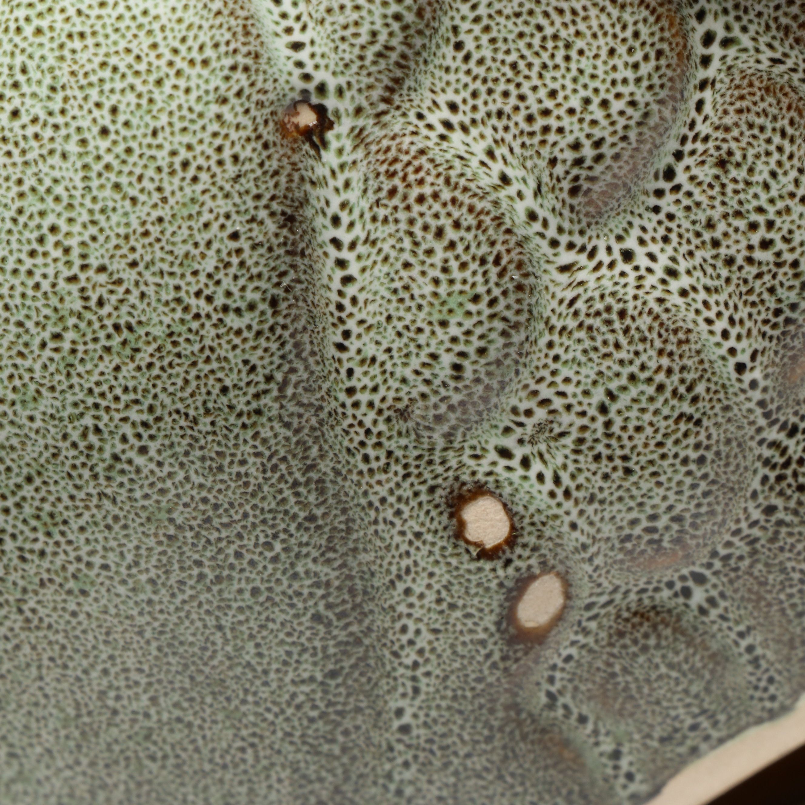 Seafoam Glazed Stoneware Gurgle Fish Pitcher