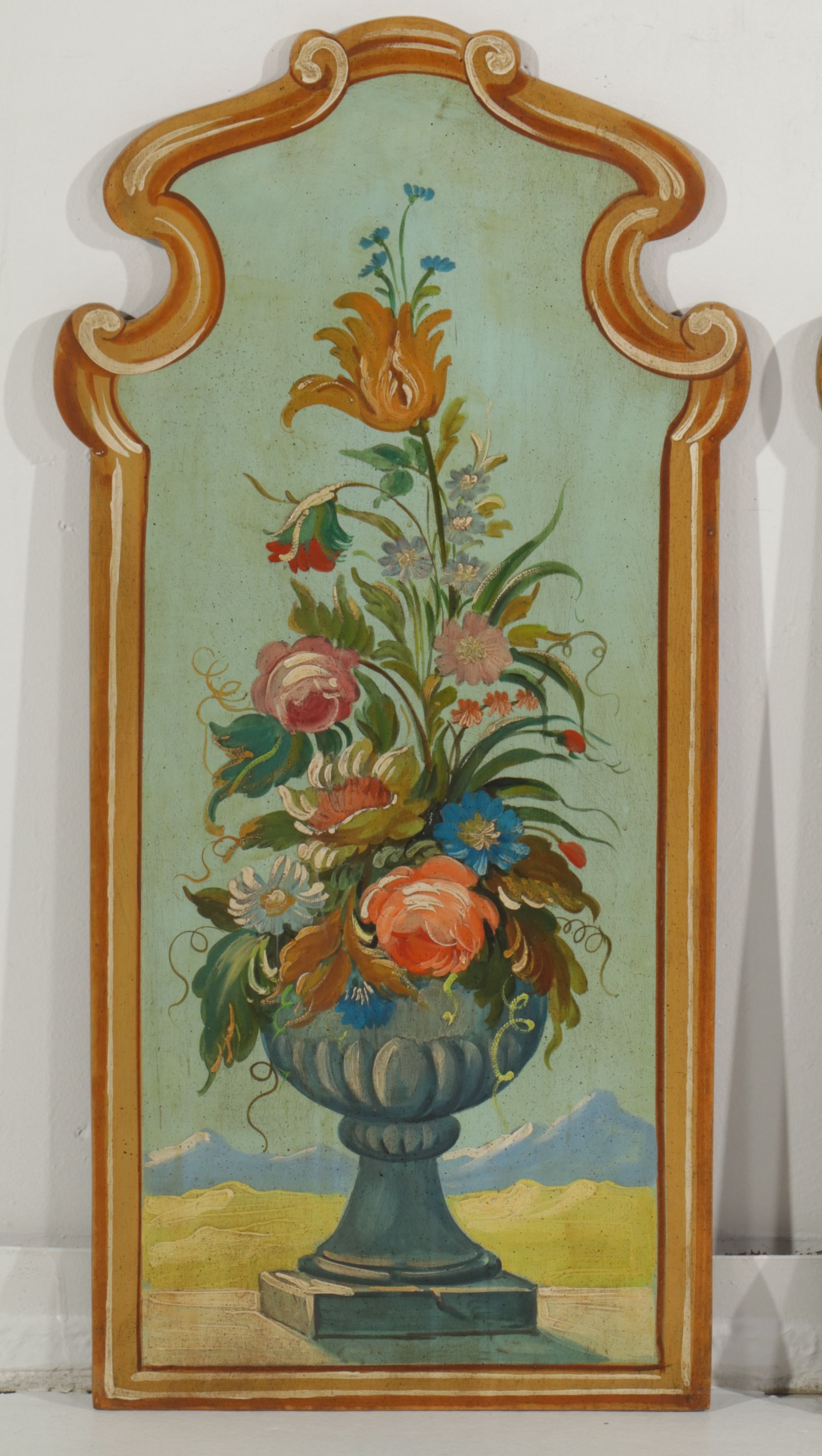Wood Panel Acrylic Paintings Featuring Floral Still Life Motif, Mid-20th Century