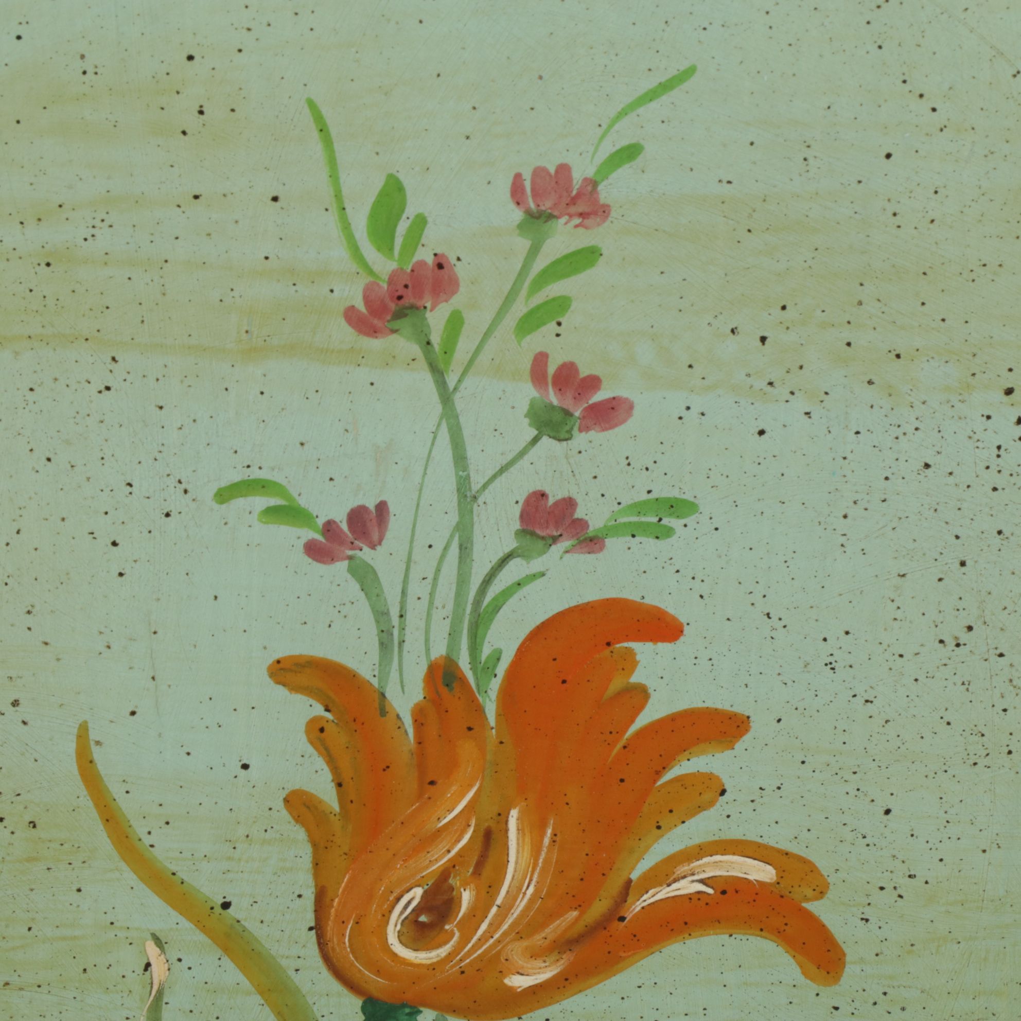 Wood Panel Acrylic Paintings Featuring Floral Still Life Motif, Mid-20th Century