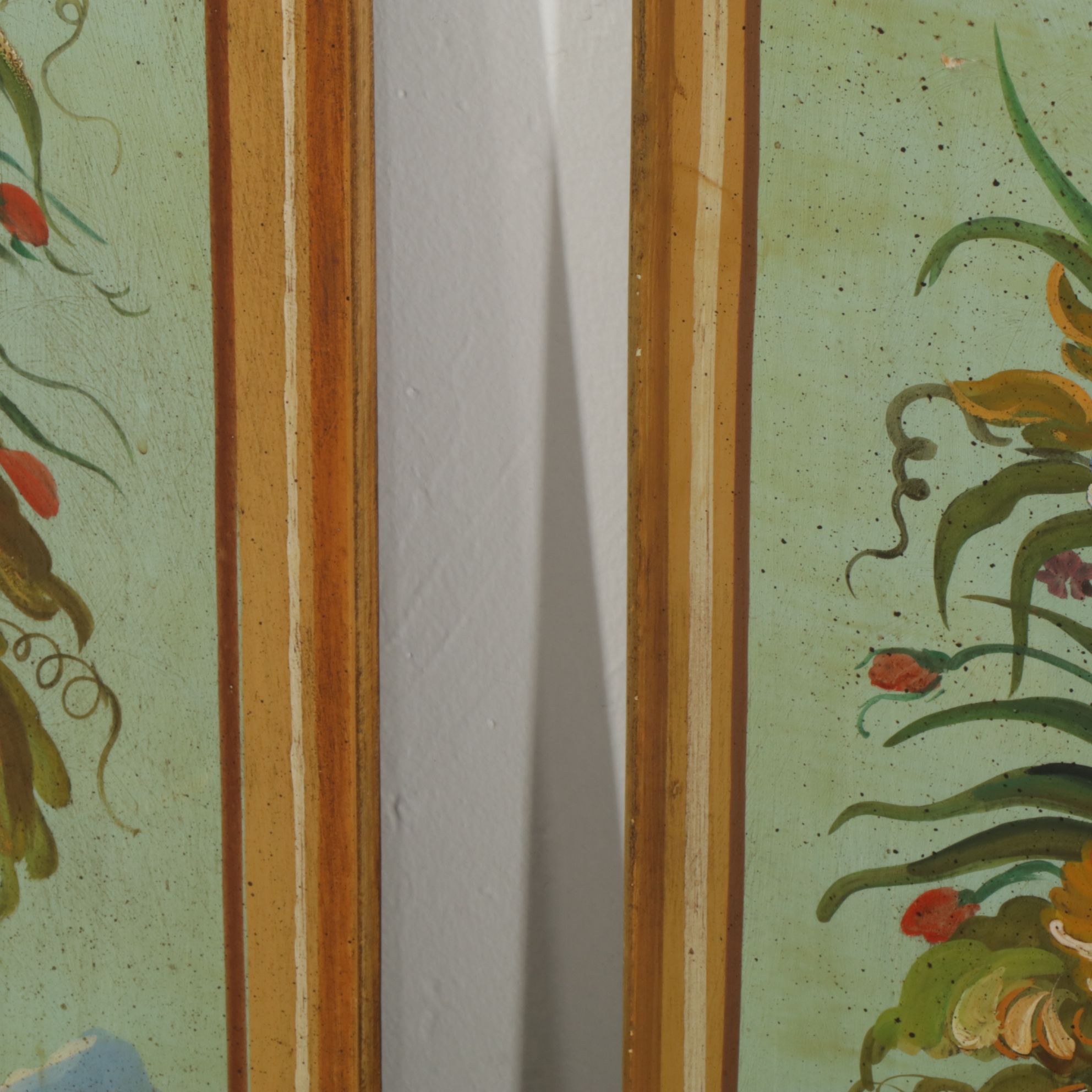Wood Panel Acrylic Paintings Featuring Floral Still Life Motif, Mid-20th Century