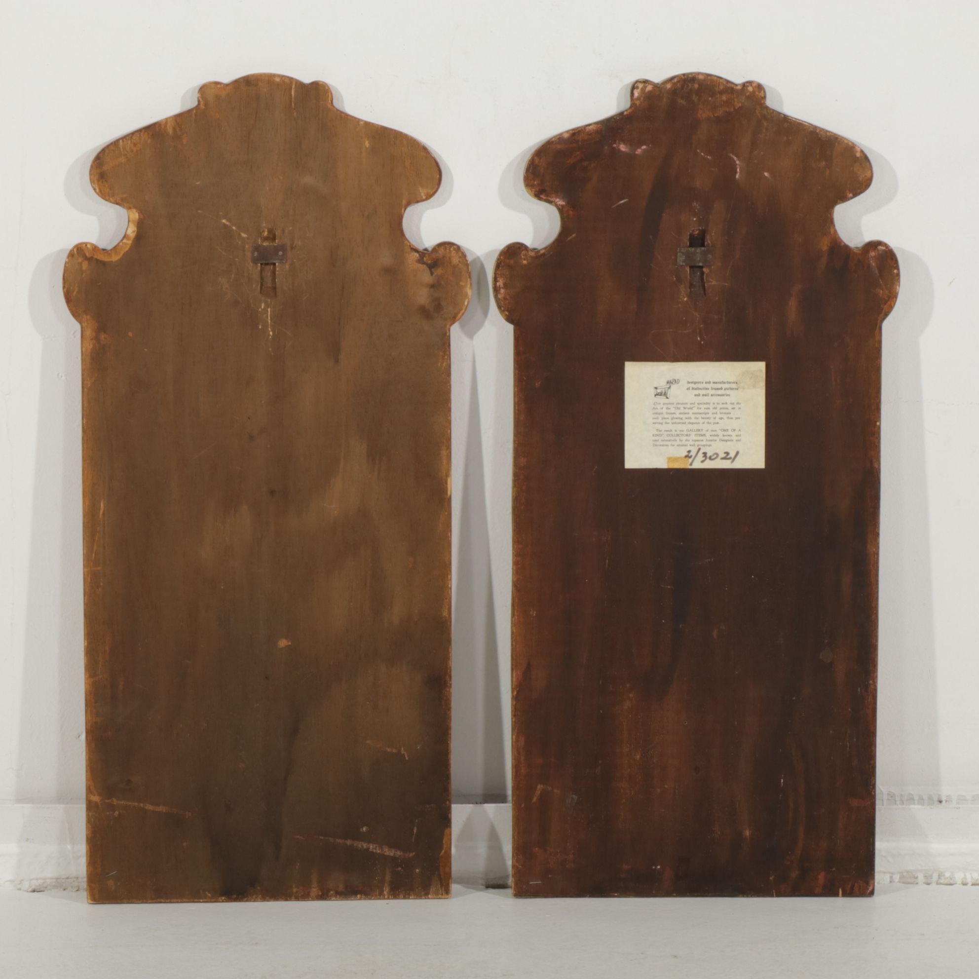 Wood Panel Acrylic Paintings Featuring Floral Still Life Motif, Mid-20th Century