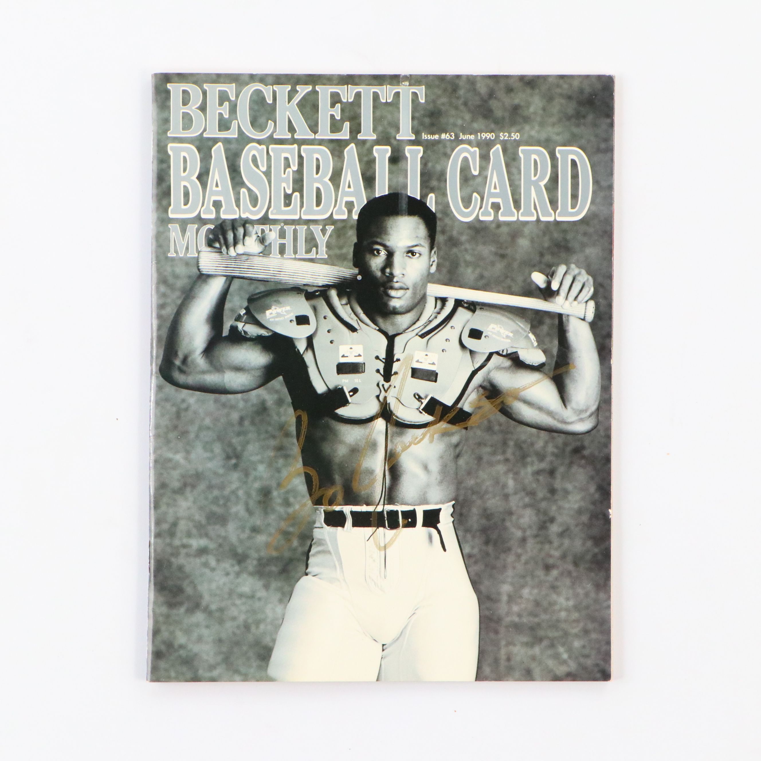 1990 Bo Jackson "Iconic Pose" Signed "Beckett Baseball Card Monthly" Magazine