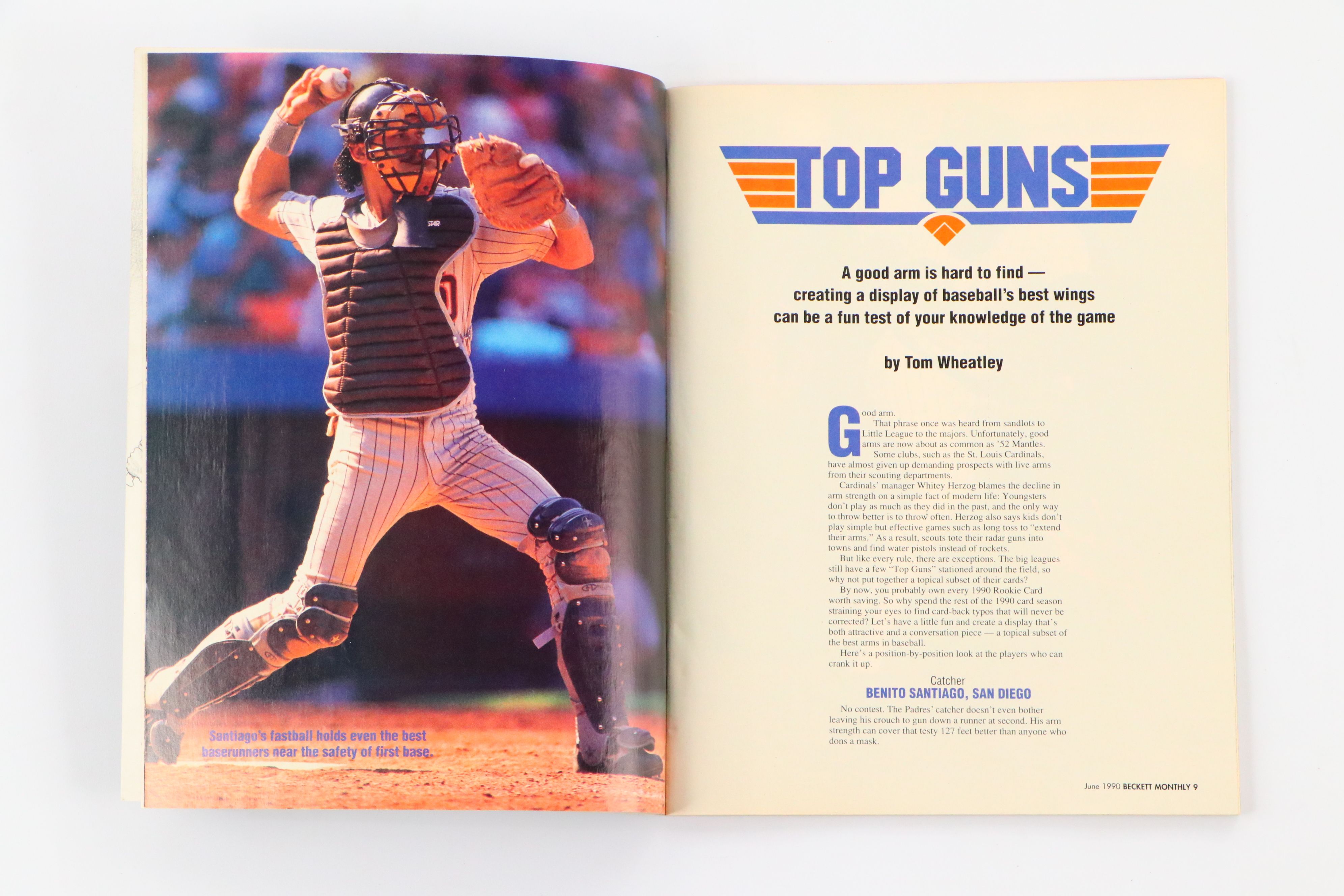 1990 Bo Jackson "Iconic Pose" Signed "Beckett Baseball Card Monthly" Magazine