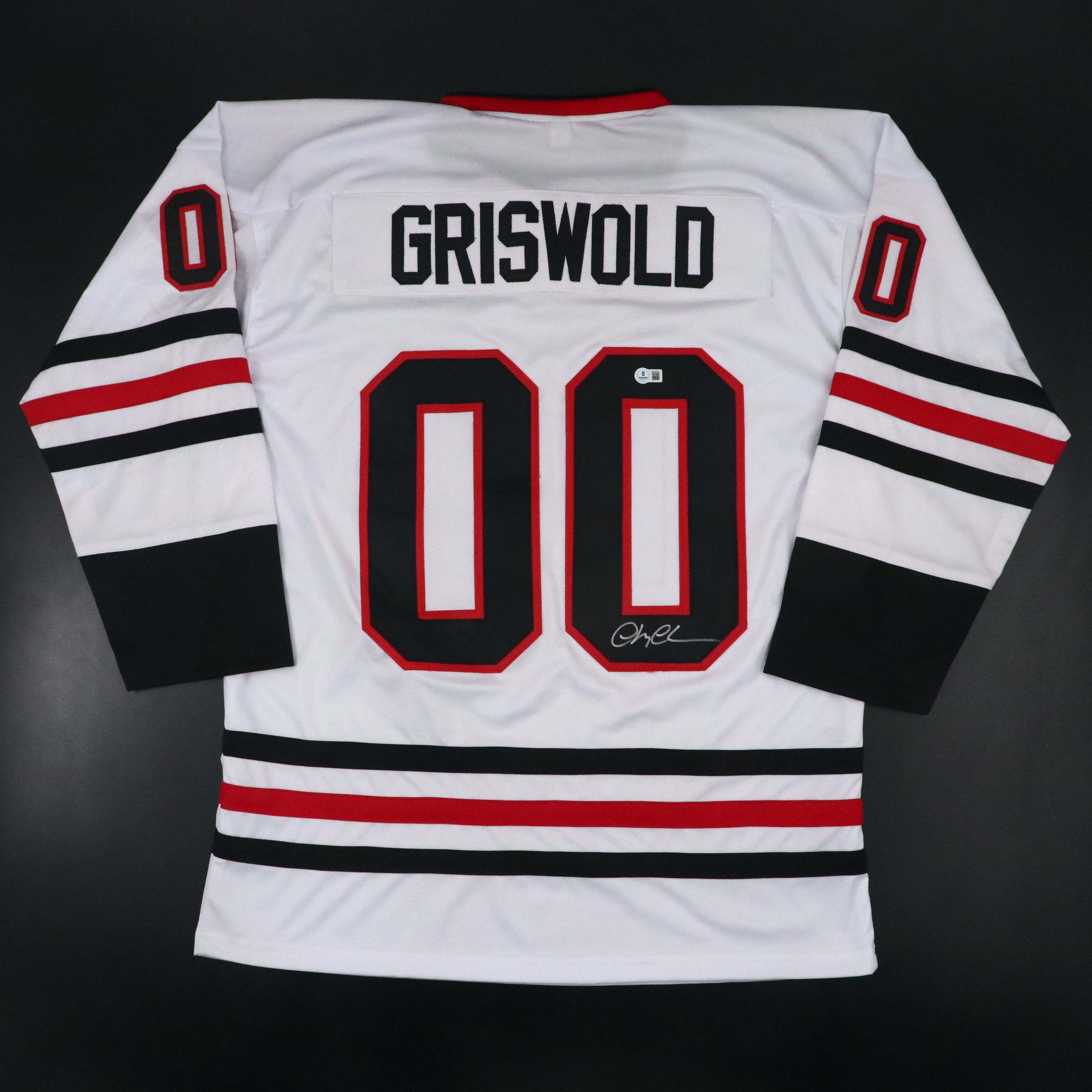 Chevy Chase Signed "Christmas Vacation: Clark Griswold" Hockey Jersey, Beckett