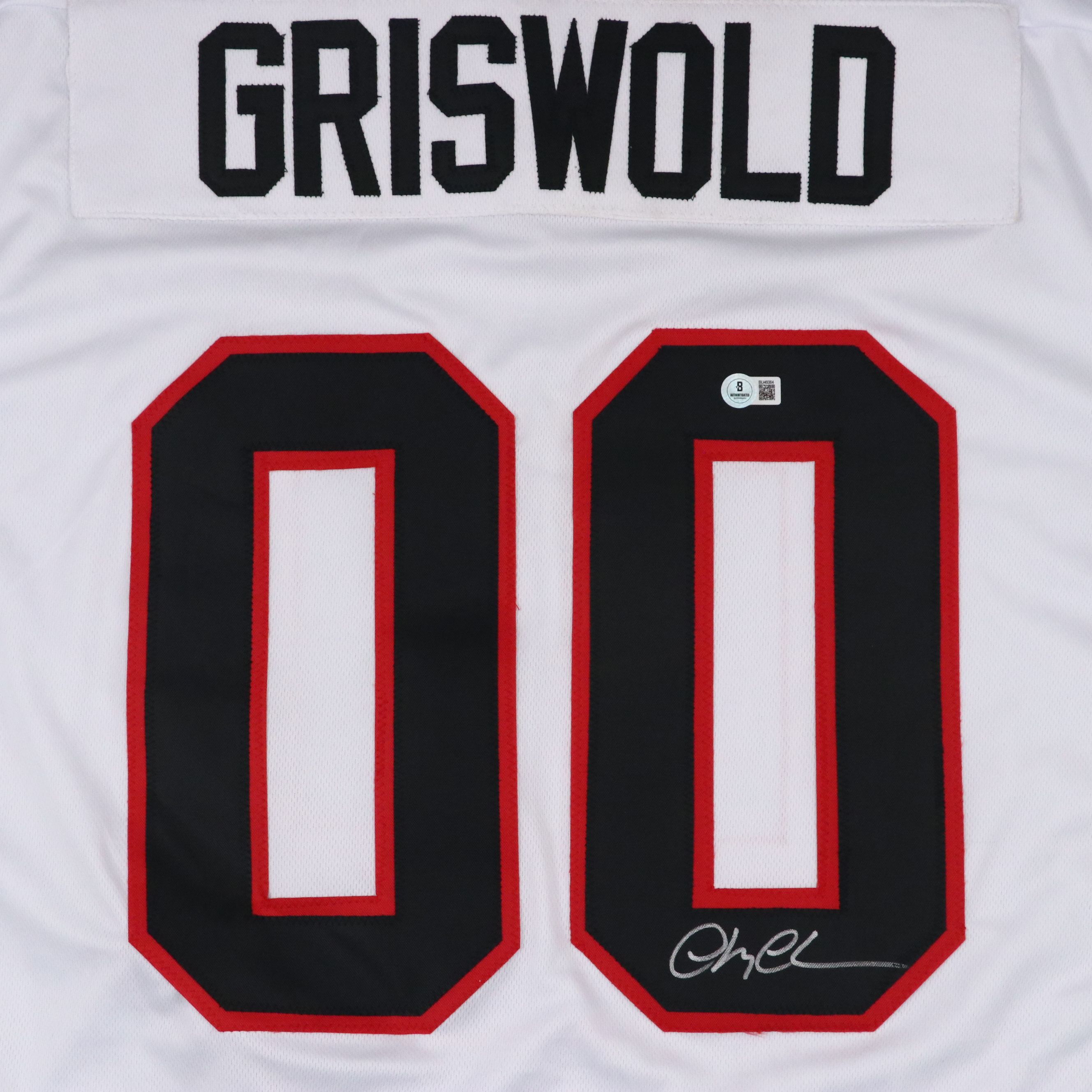 Chevy Chase Signed "Christmas Vacation: Clark Griswold" Hockey Jersey, Beckett