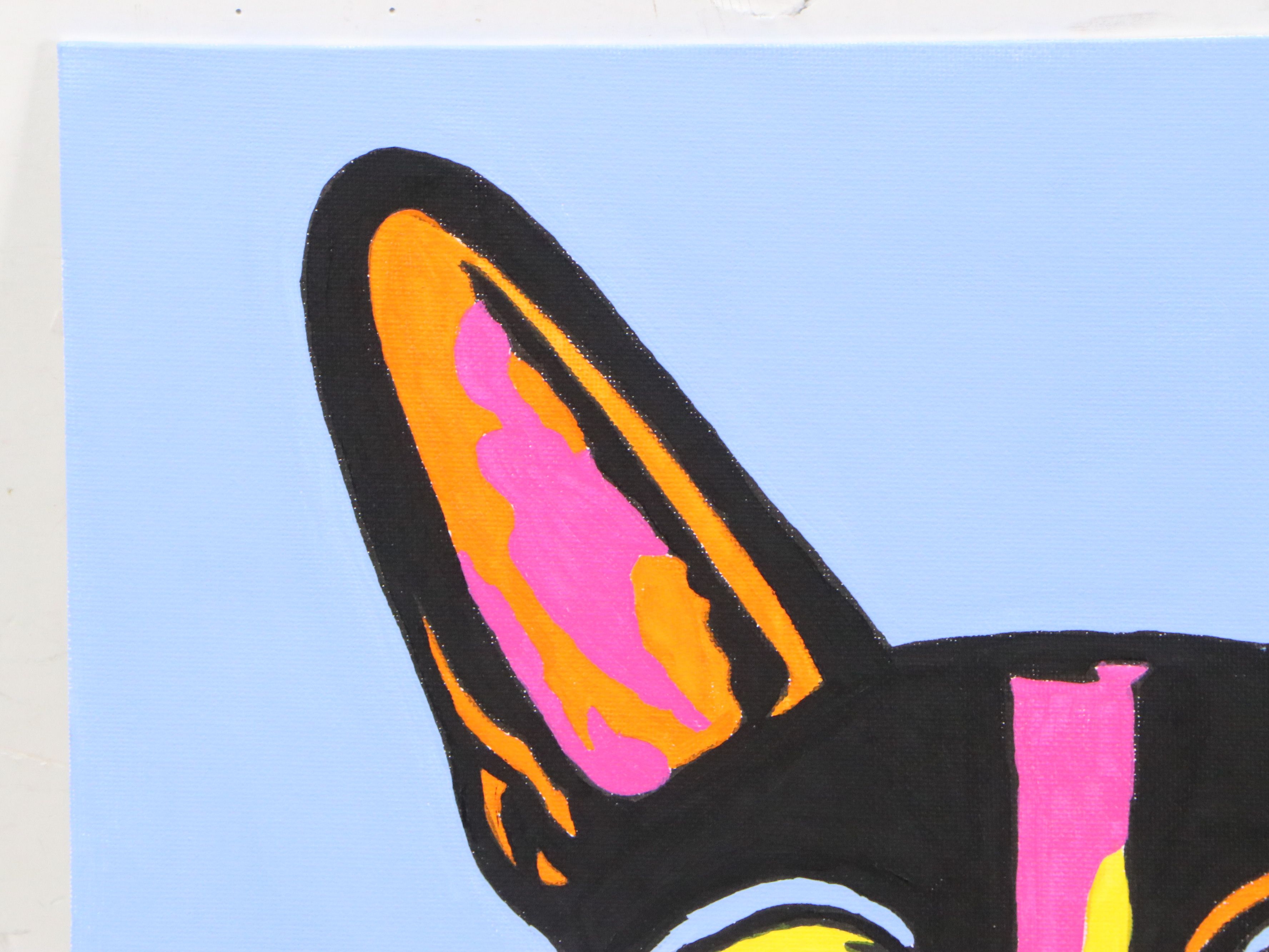 deSanto Modernist Acrylic Painting of Dog