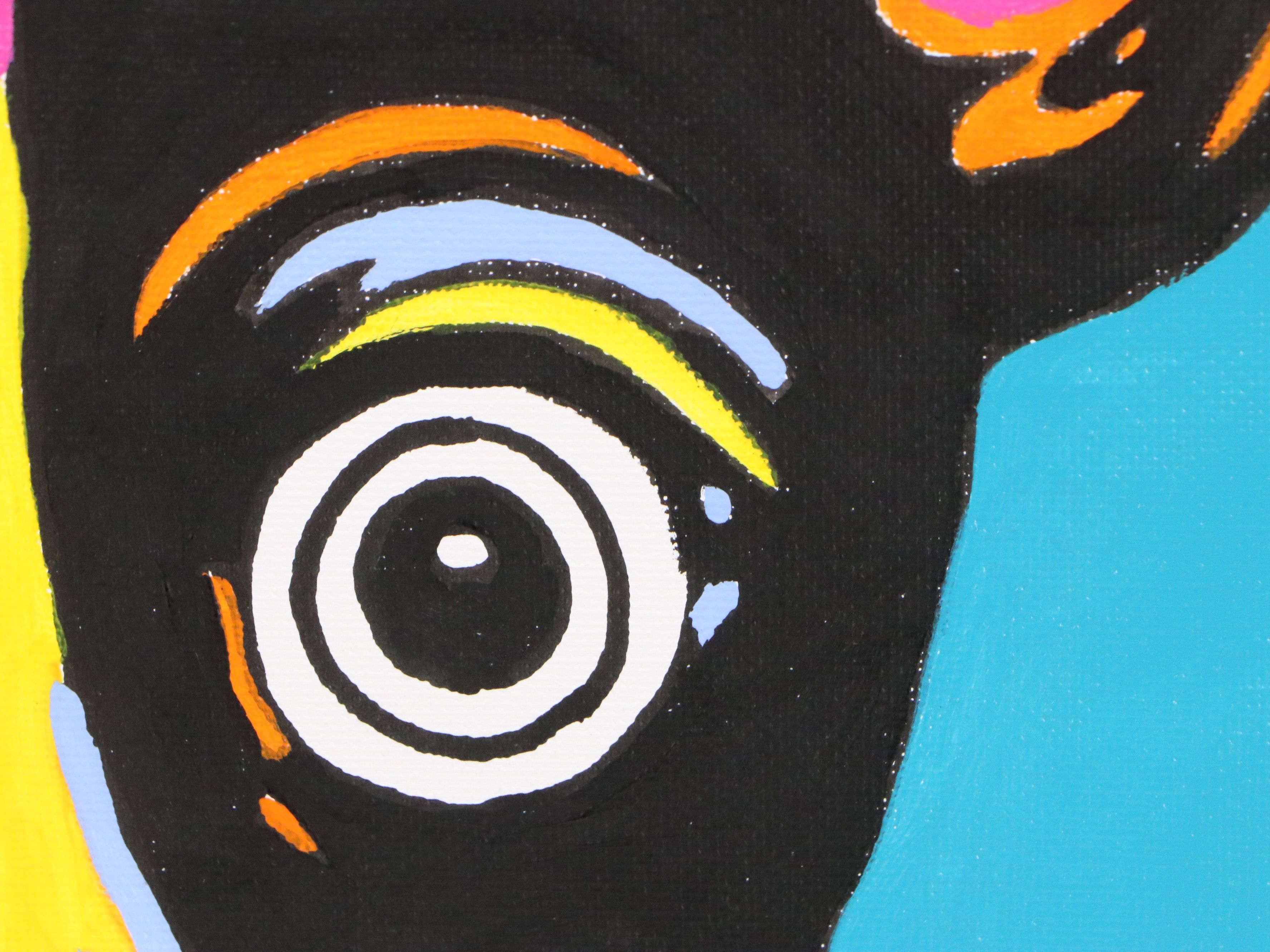 deSanto Modernist Acrylic Painting of Dog