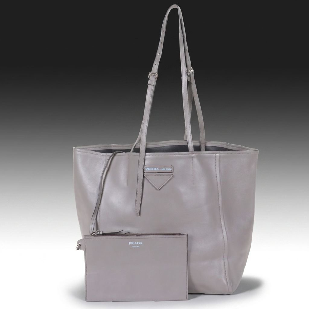 Prada Concept Calfskin Leather Shopping Tote