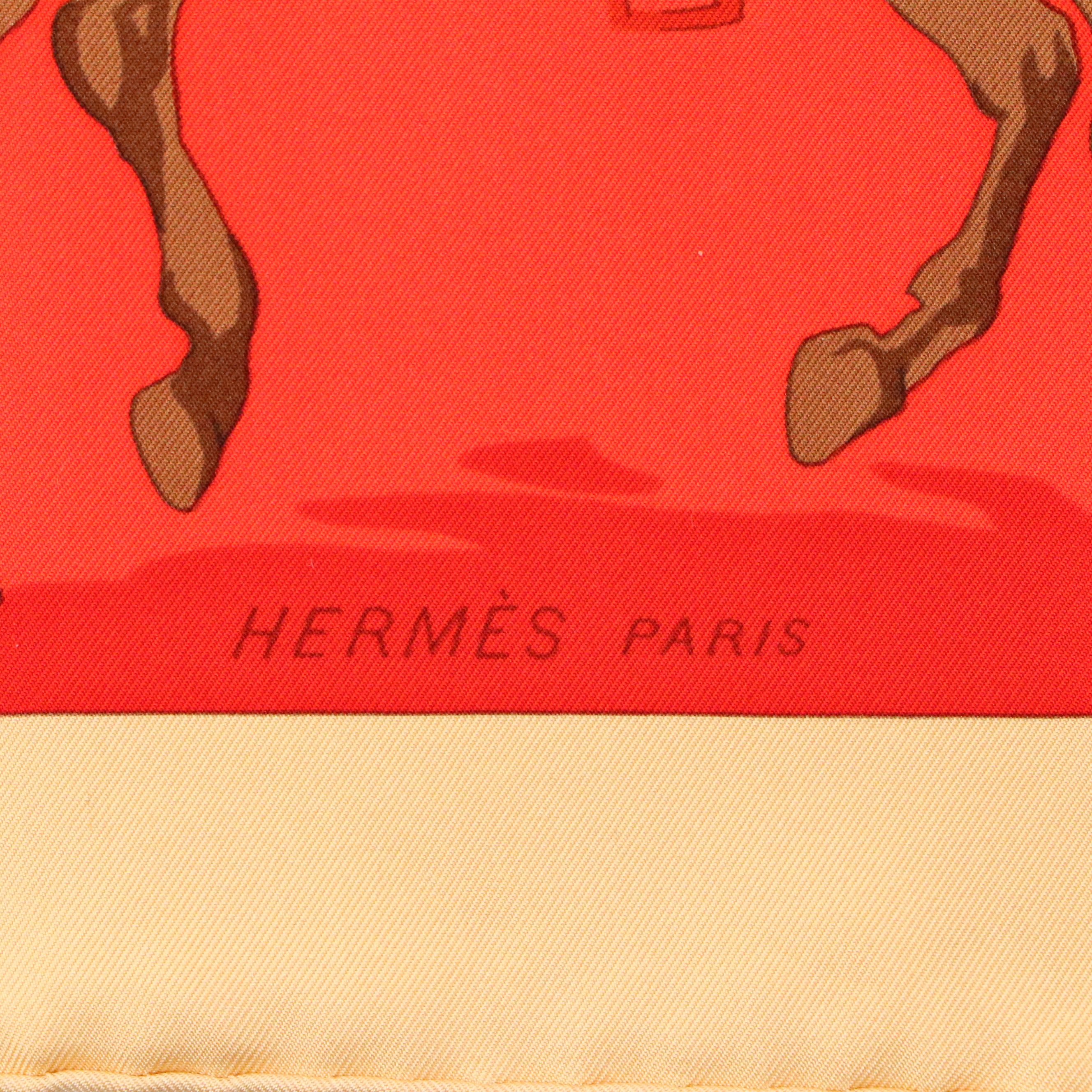 Hermès "Les Chevaux D’Après Van Der Meulen" Silk Twill Scarf 90 in Box