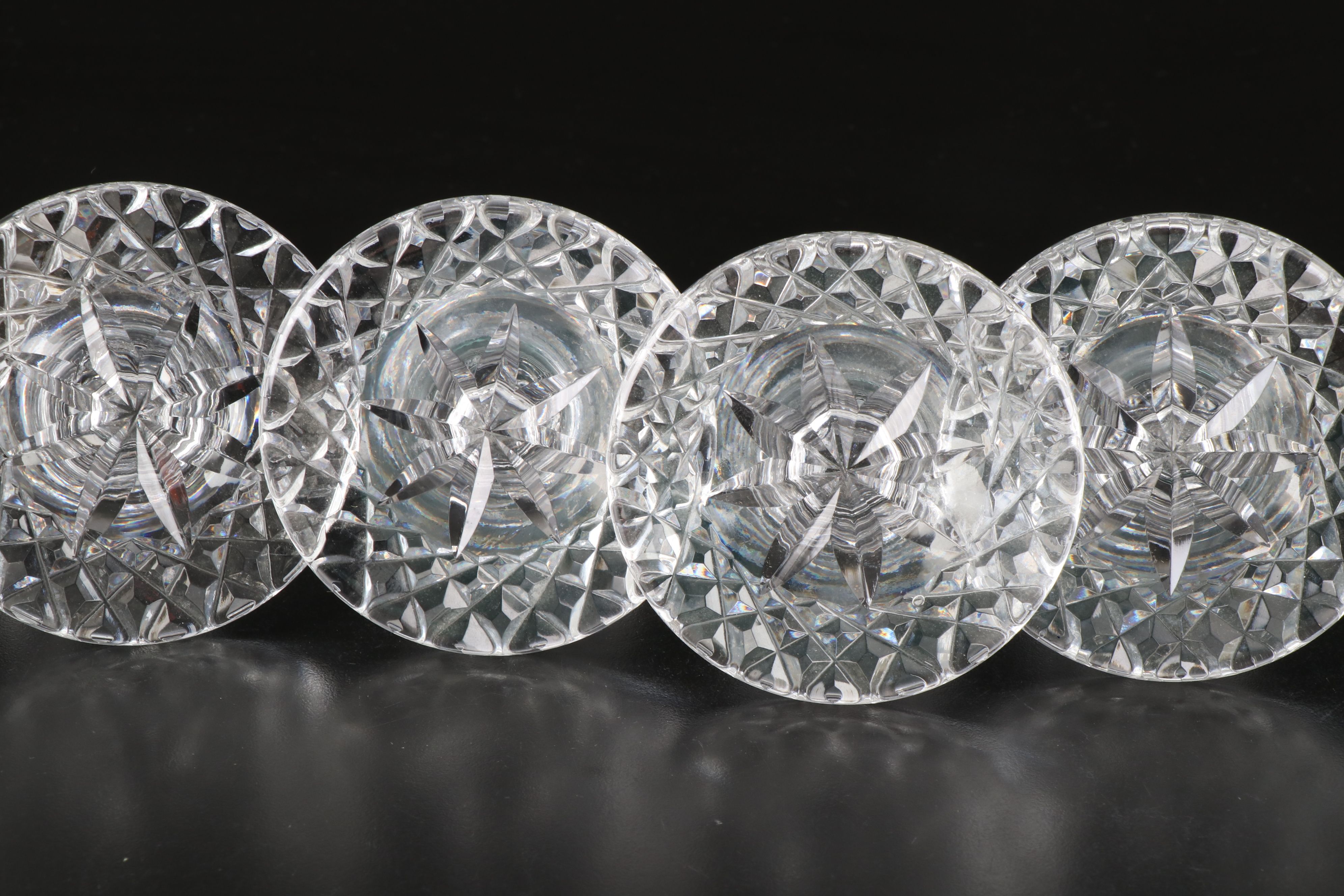 Waterford Crystal "Glandore" Single-Light Candlesticks, Late 20th Century