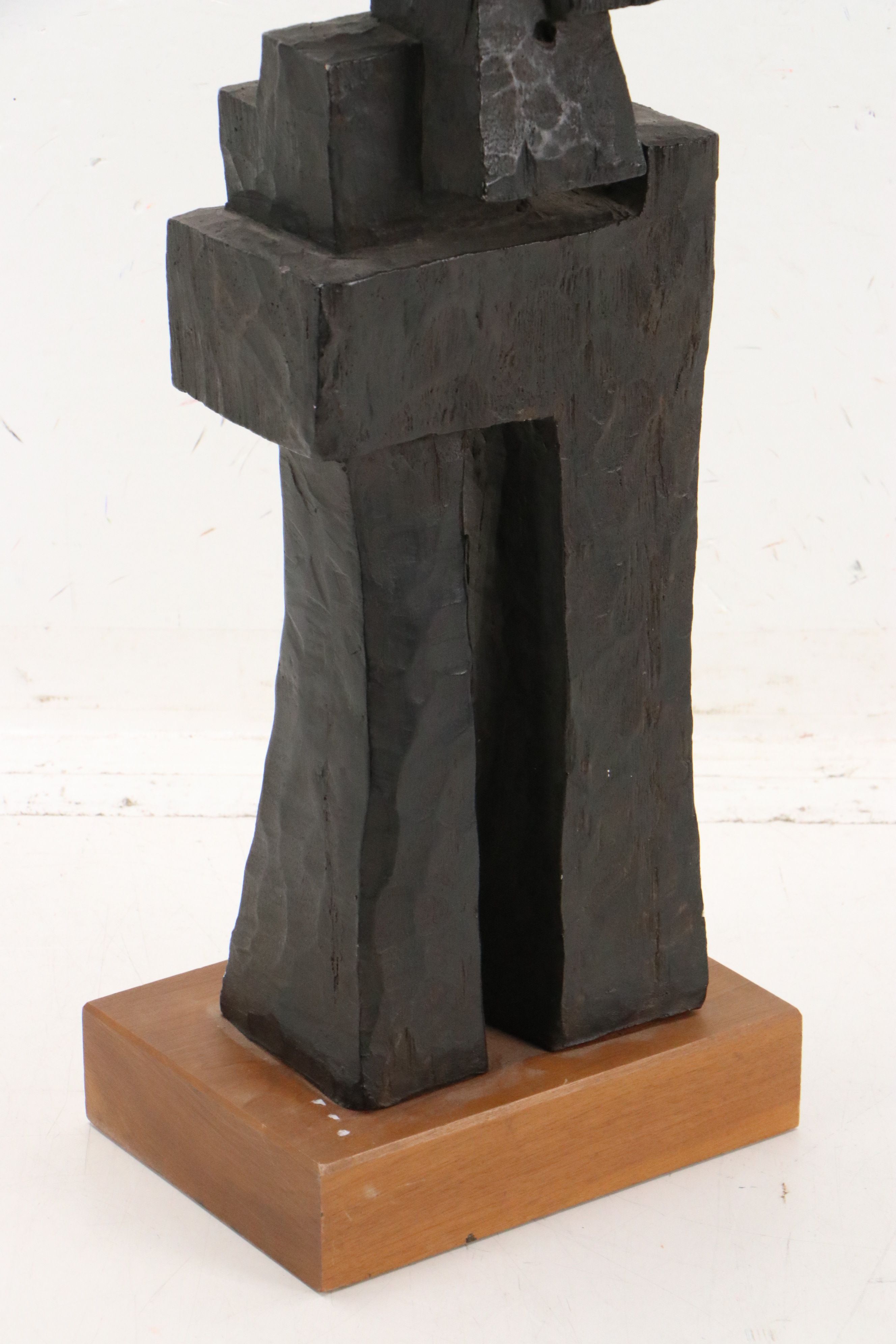 Austin Productions Cast Durastone Cubist Sculpture Musician, Circa 1970