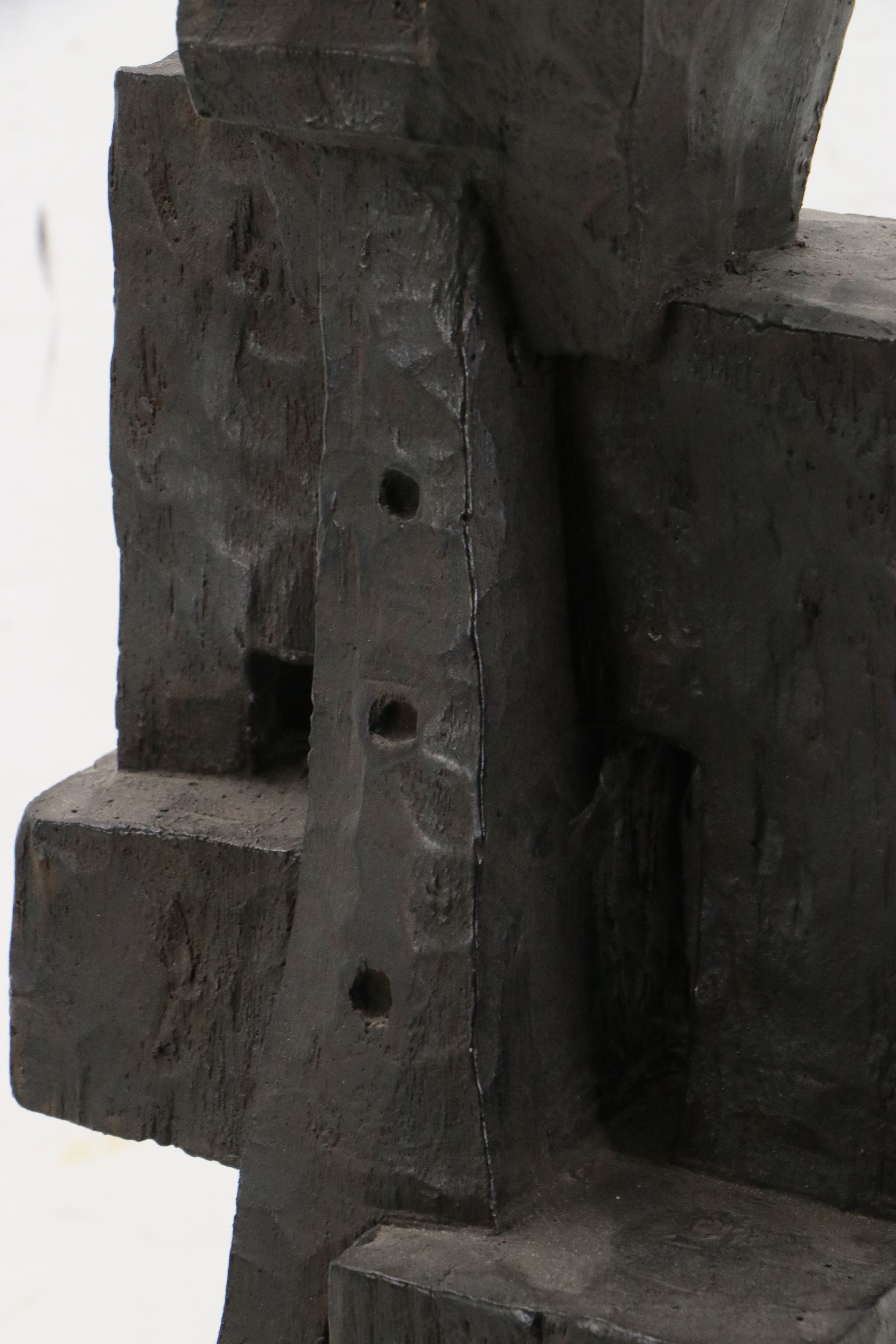 Austin Productions Cast Durastone Cubist Sculpture Musician, Circa 1970