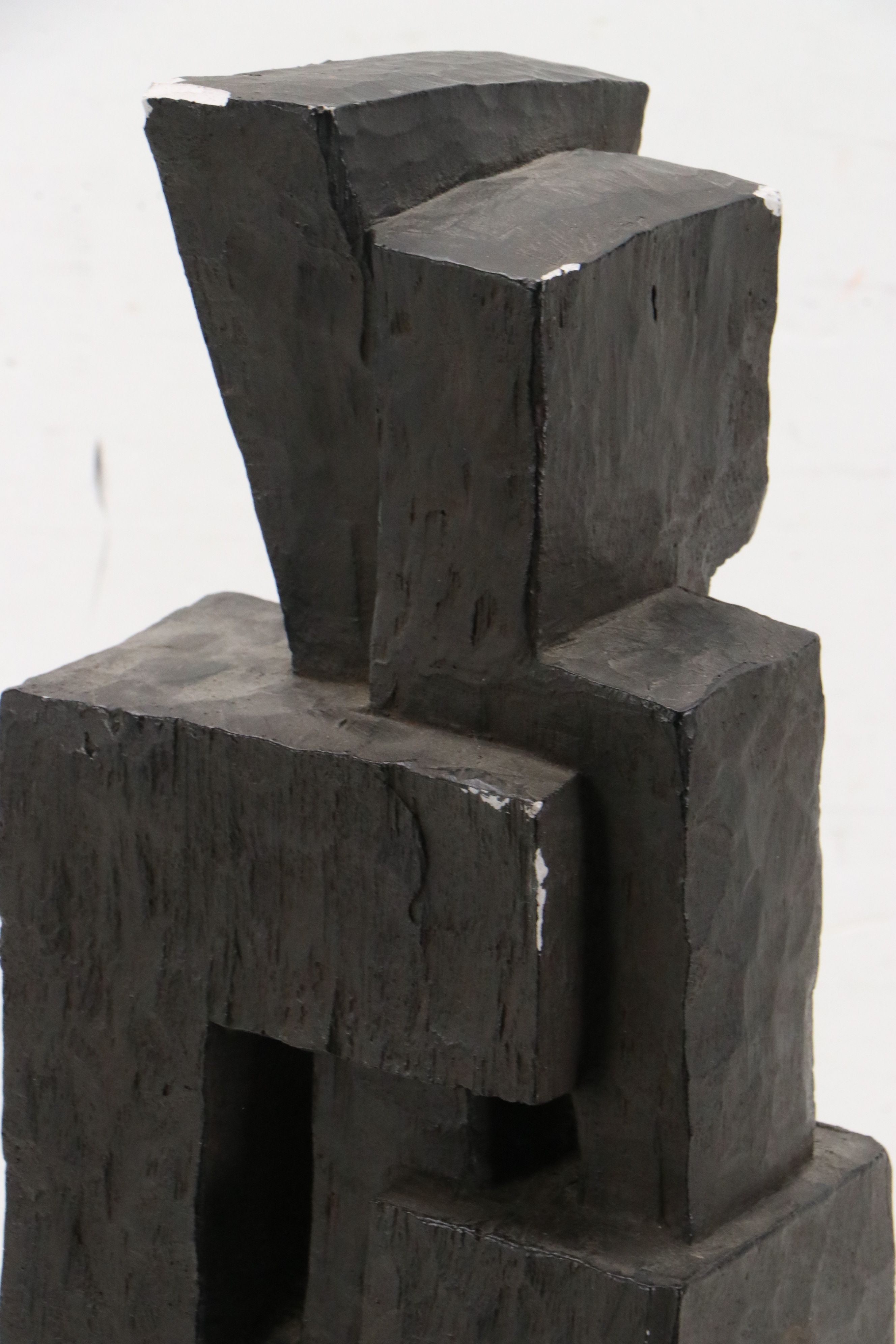 Austin Productions Cast Durastone Cubist Sculpture Musician, Circa 1970