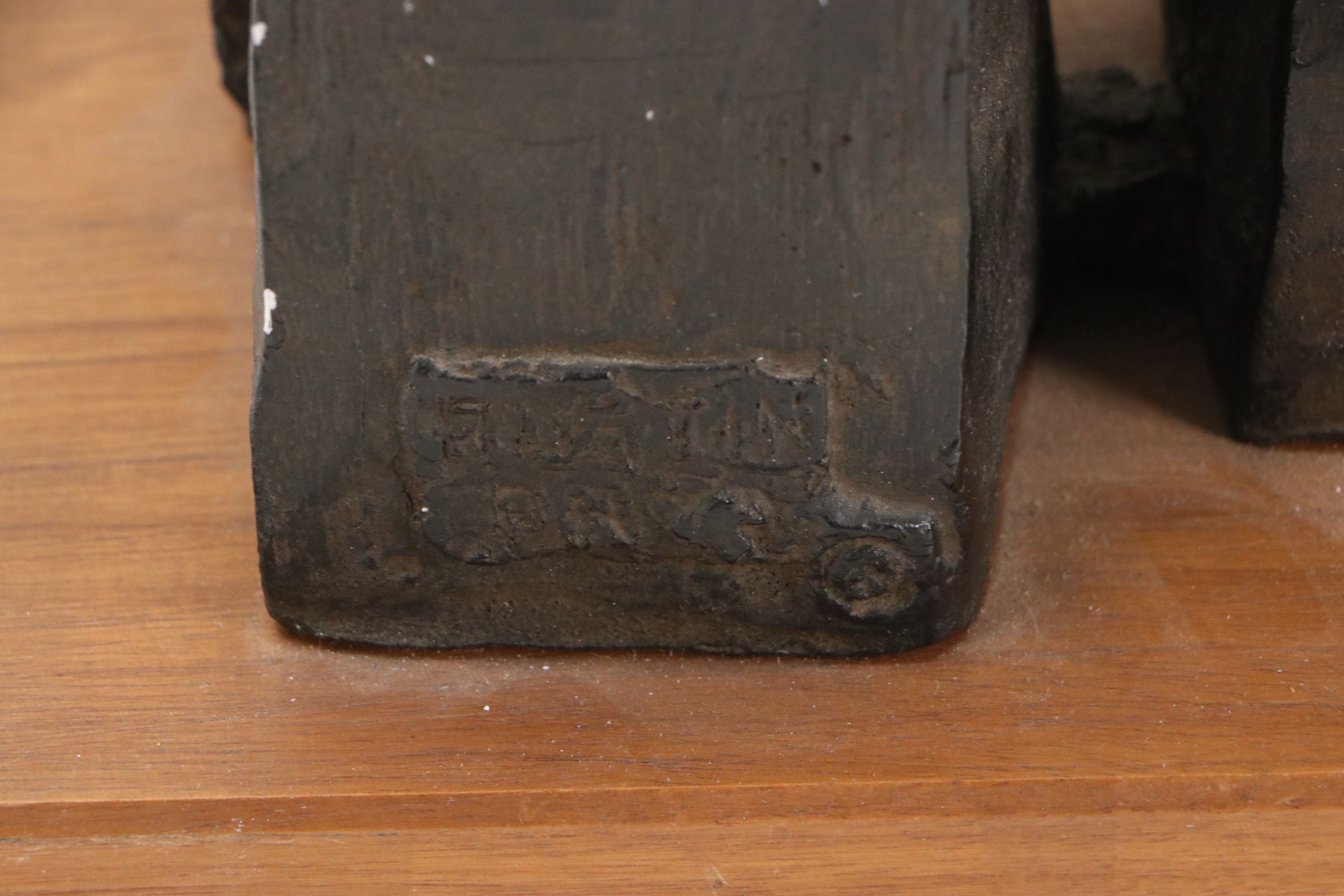 Austin Productions Cast Durastone Cubist Sculpture Musician, Circa 1970