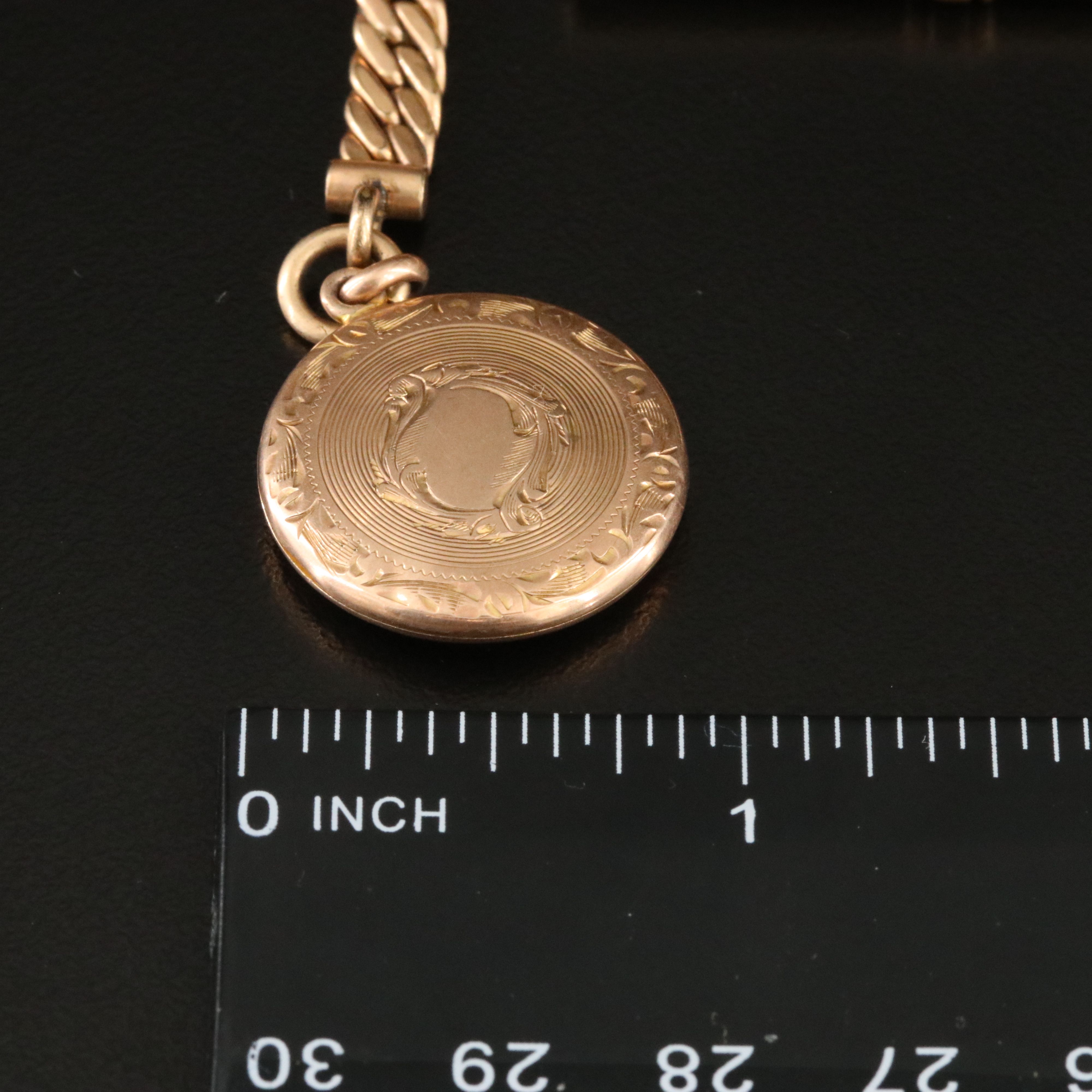 Vintage Simmons Gold-Filled Watch Chain with Locket