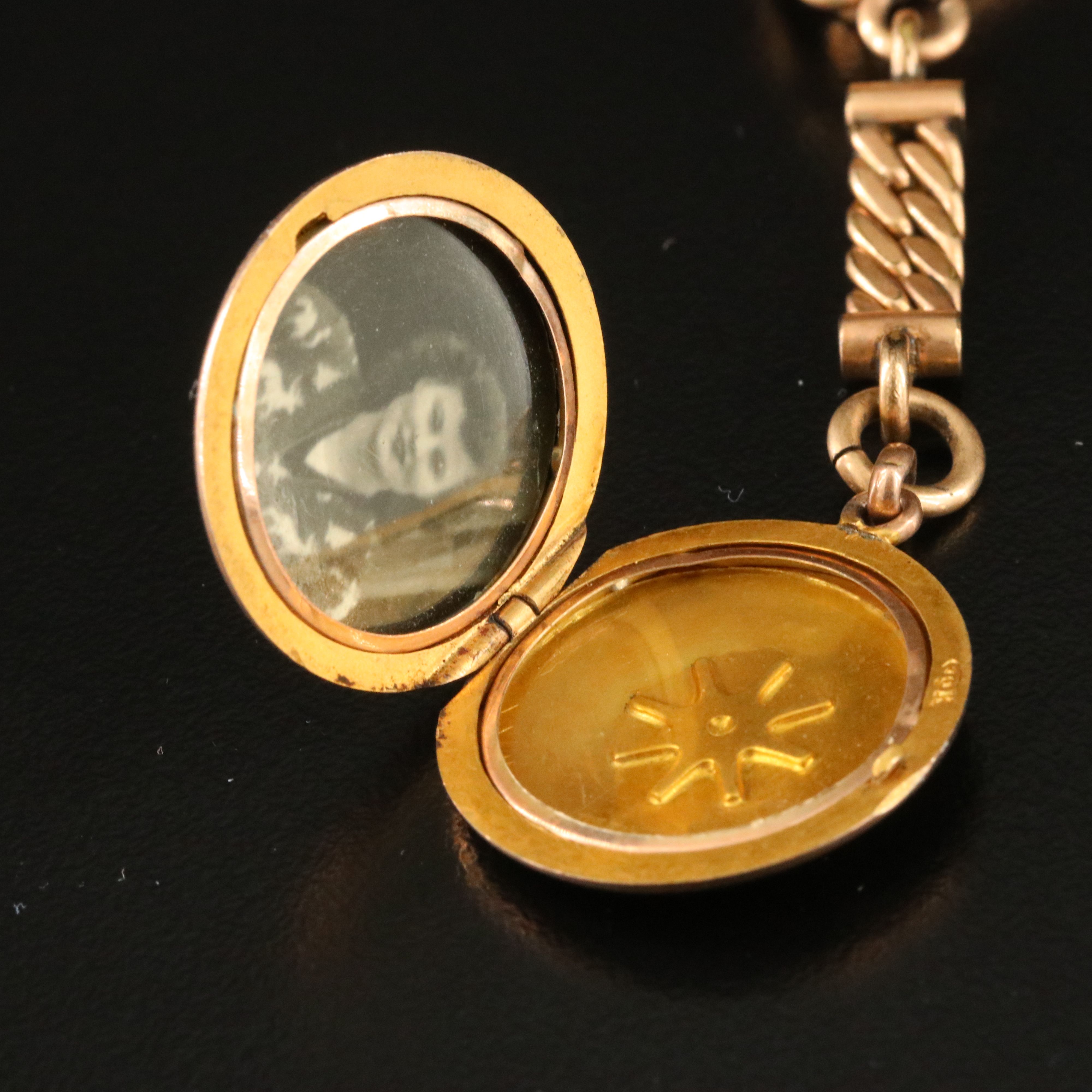 Vintage Simmons Gold-Filled Watch Chain with Locket