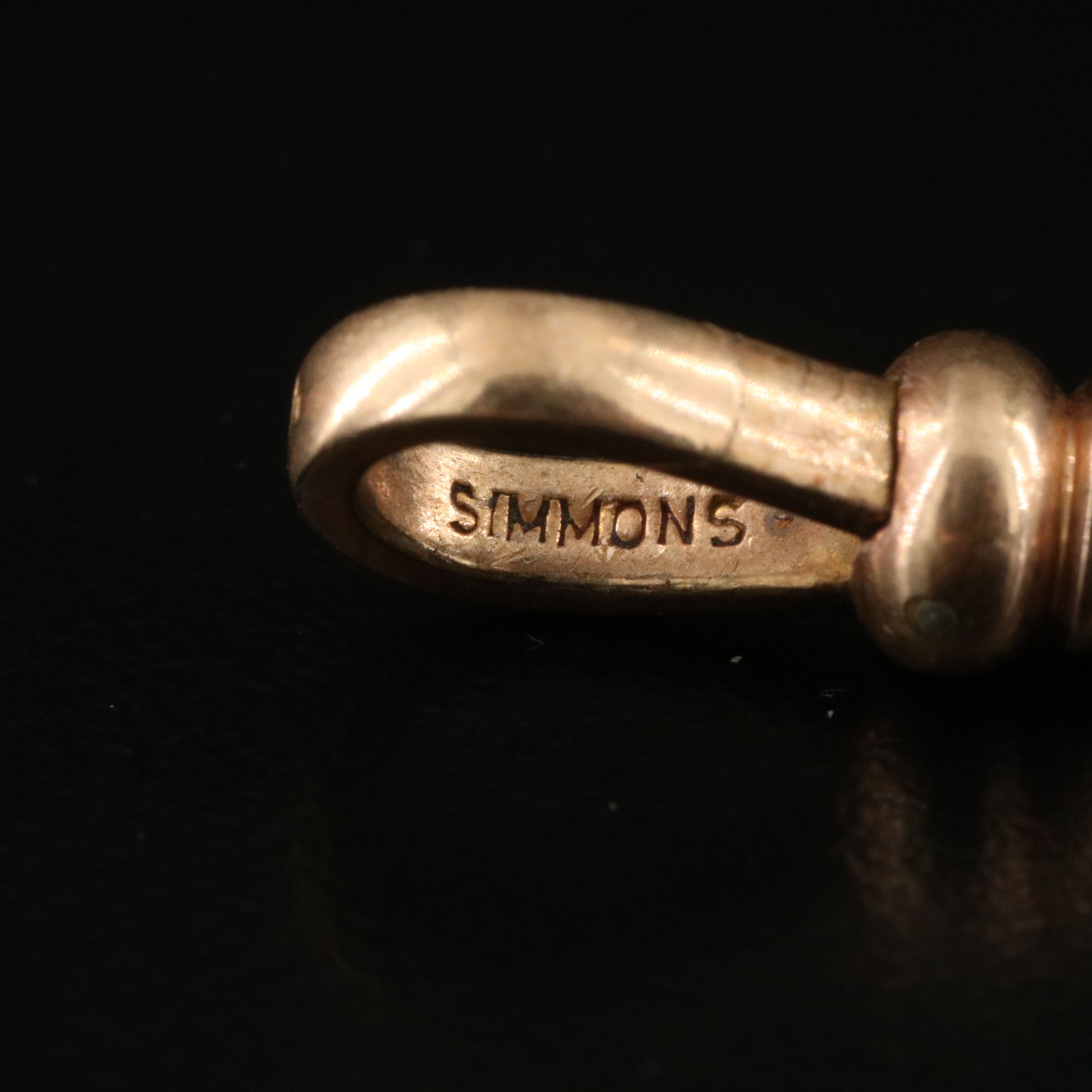 Vintage Simmons Gold-Filled Watch Chain with Locket