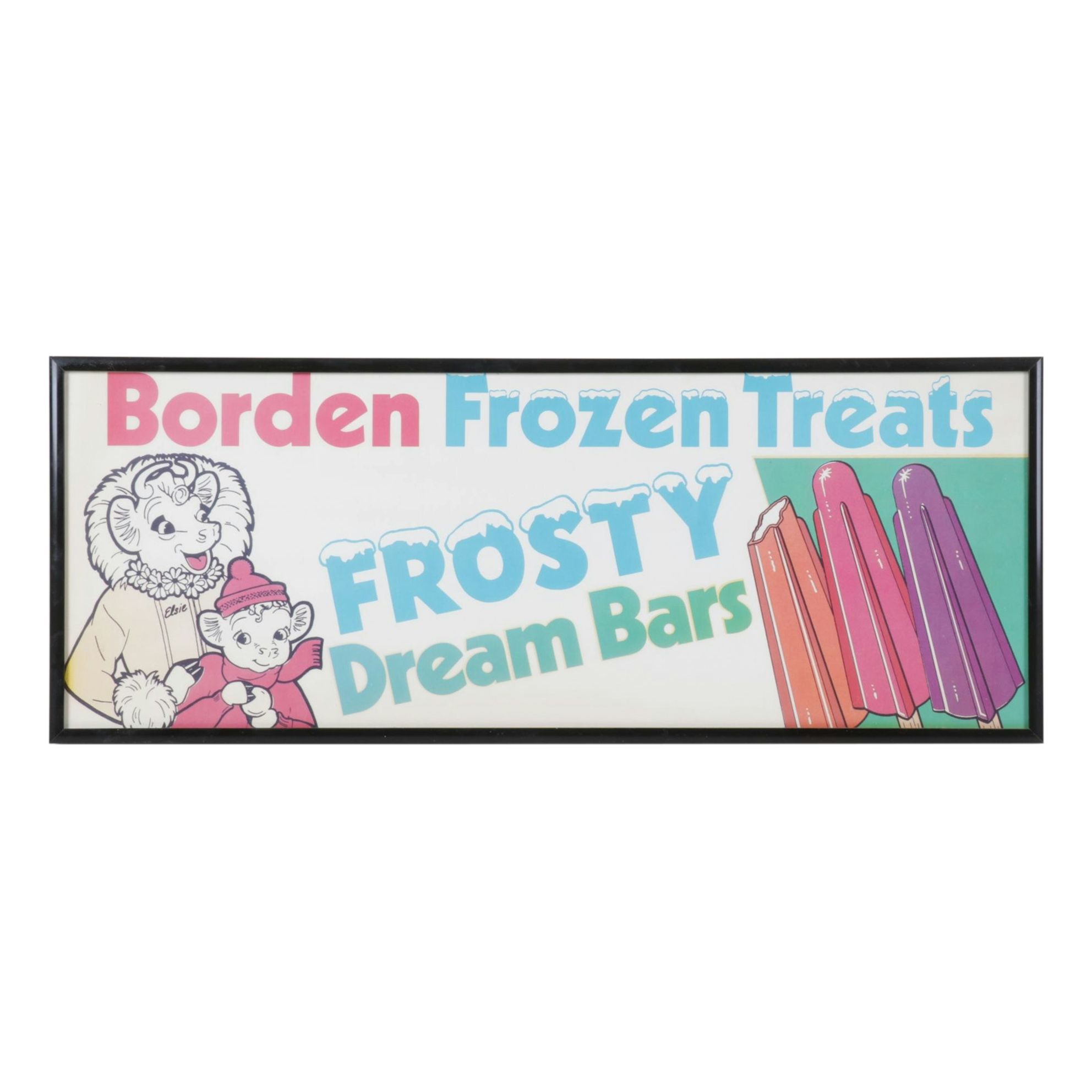 Borden's Dairy Ice Cream and Frozen Treat Display Posters