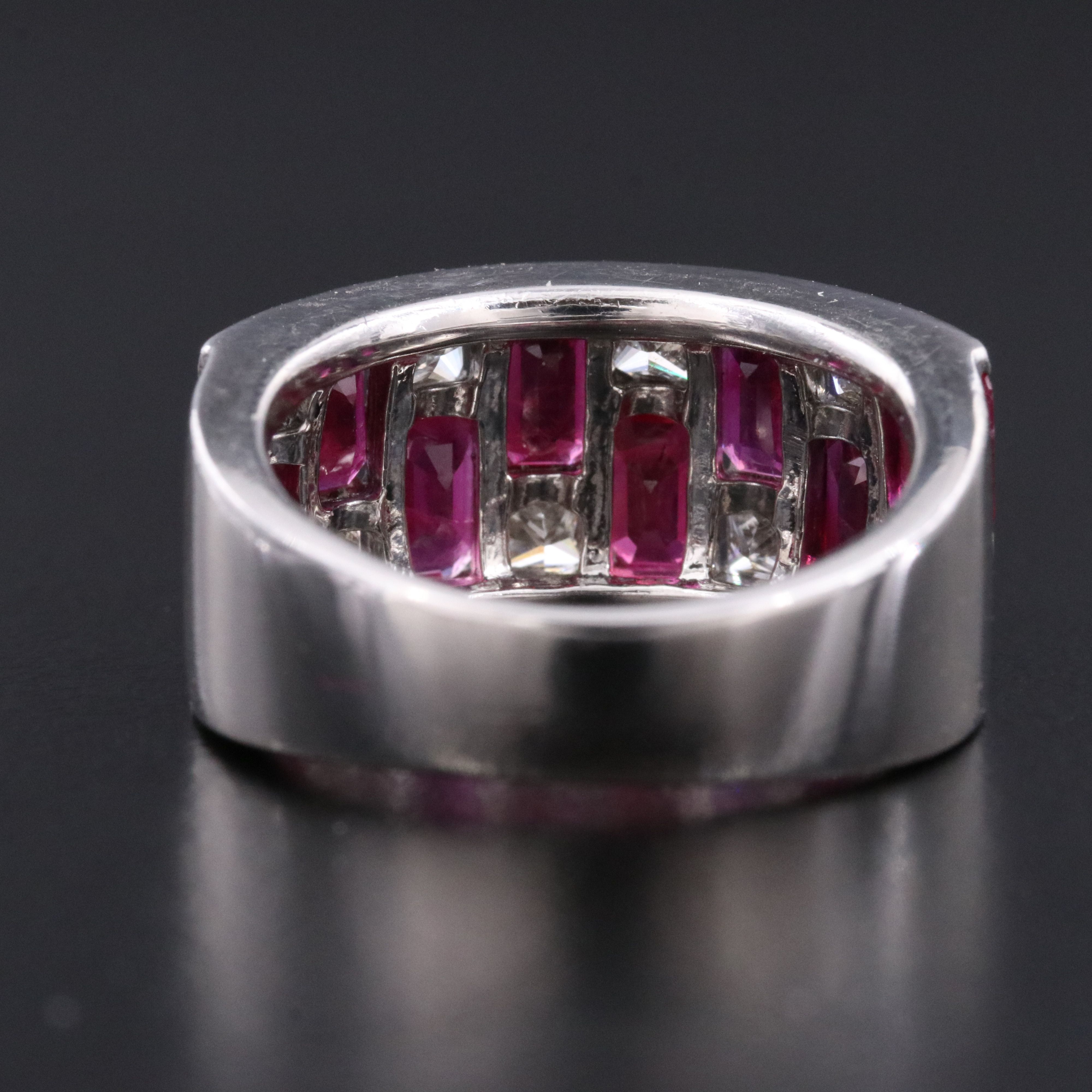 Platinum Ruby Diamond Ring