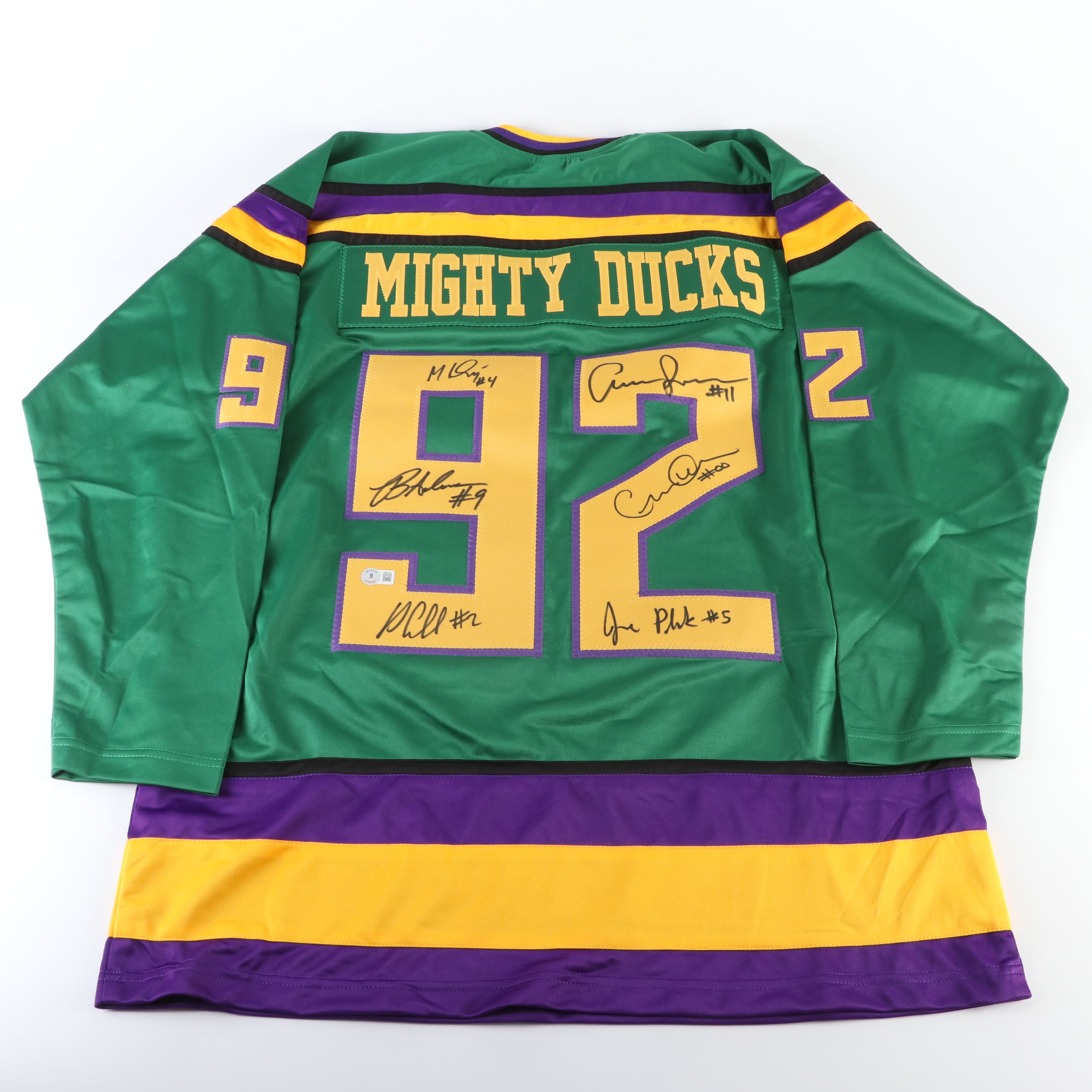 "The Mighty Ducks"  Cast Signed Hockey Jersey, Beckett