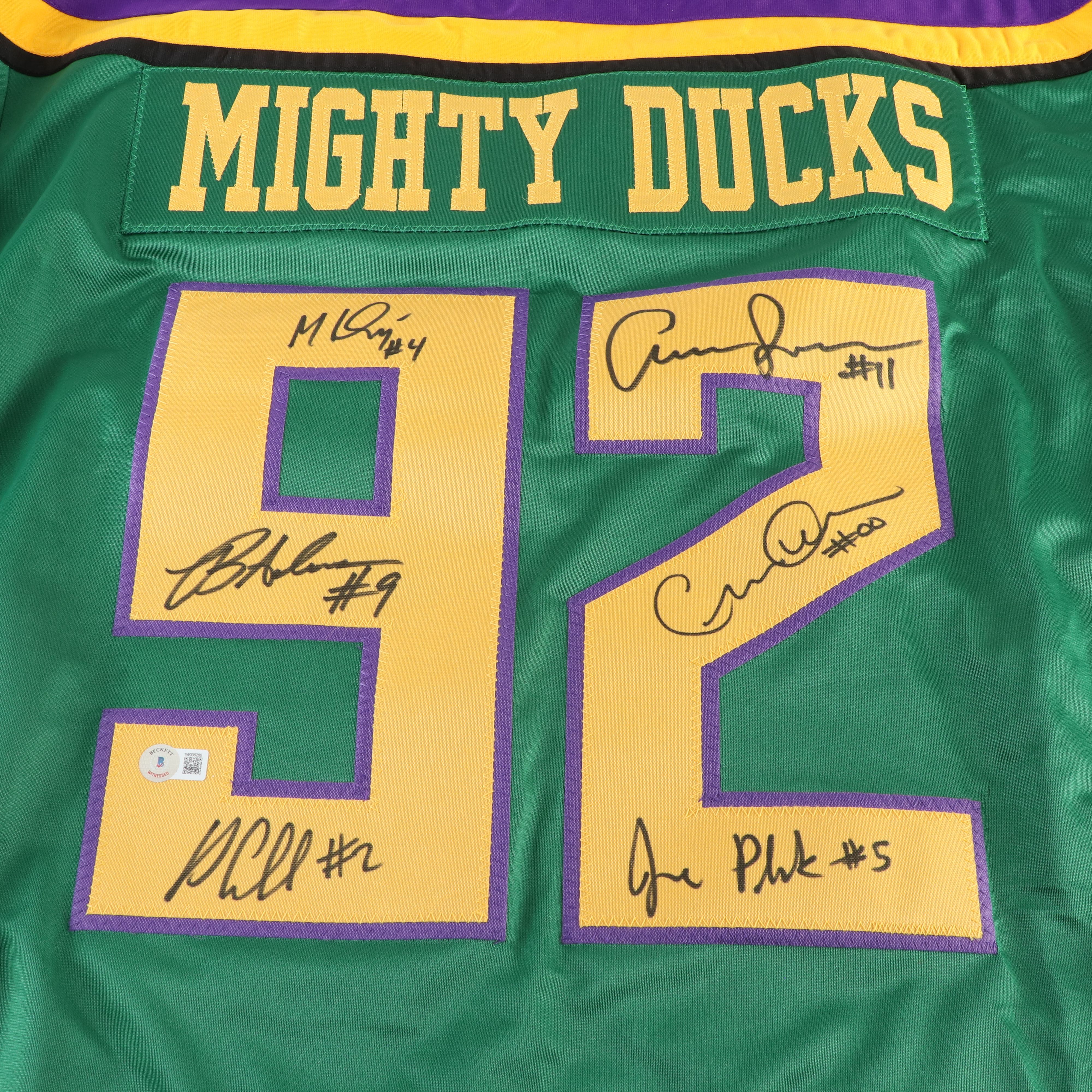 "The Mighty Ducks"  Cast Signed Hockey Jersey, Beckett